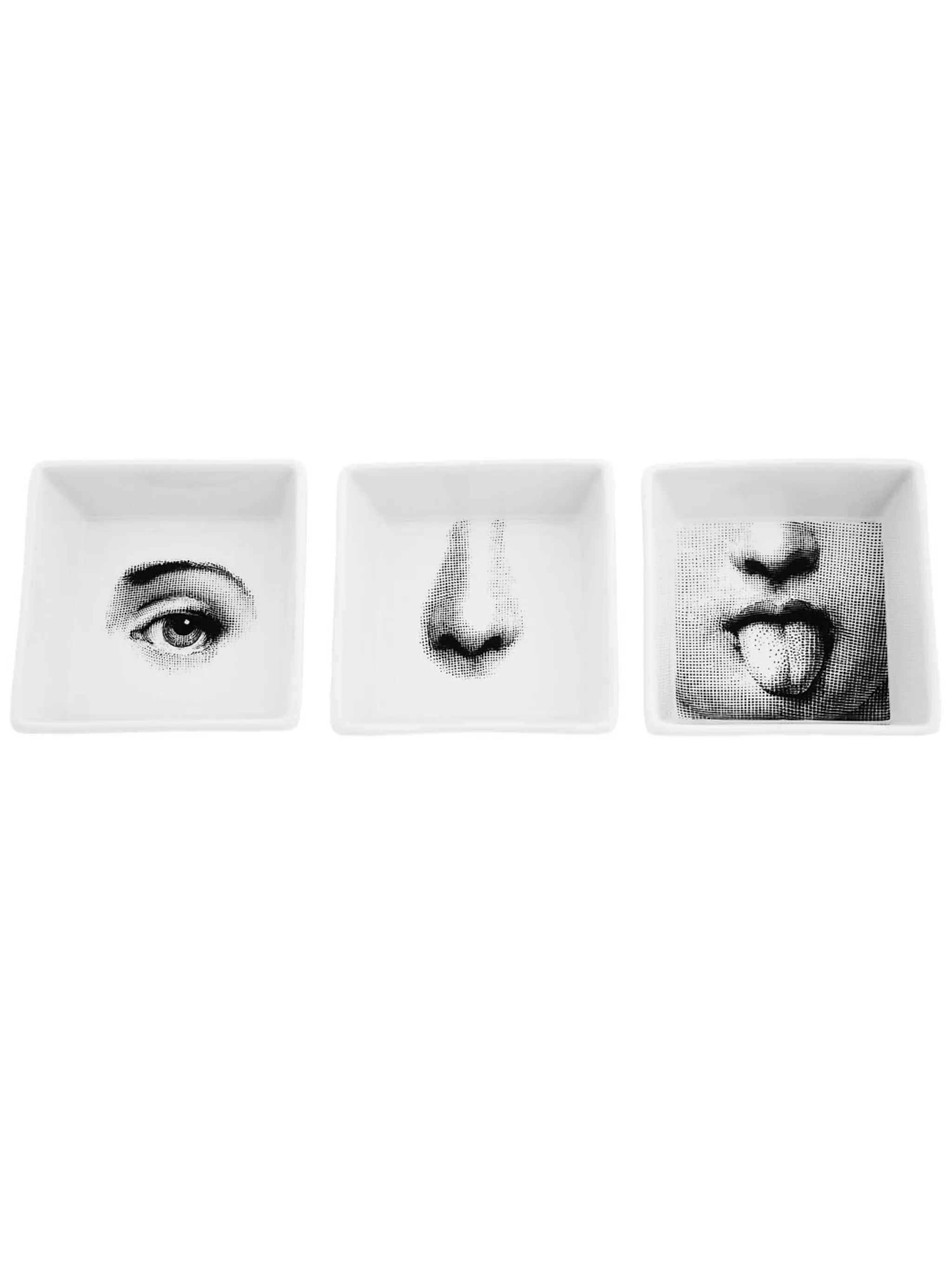 face print serving dishes (set of 3)
