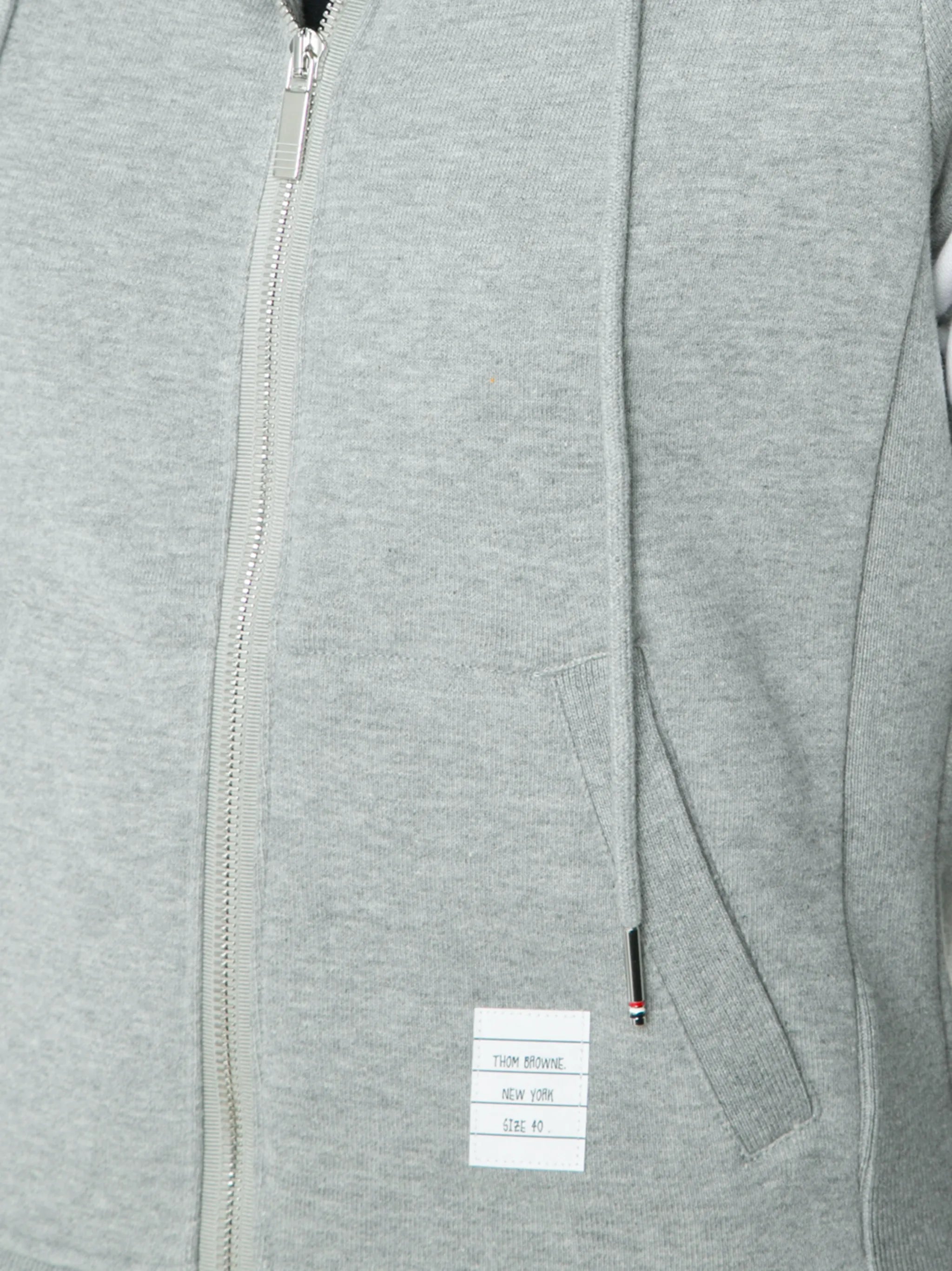 4-Bar striped cotton hoodie