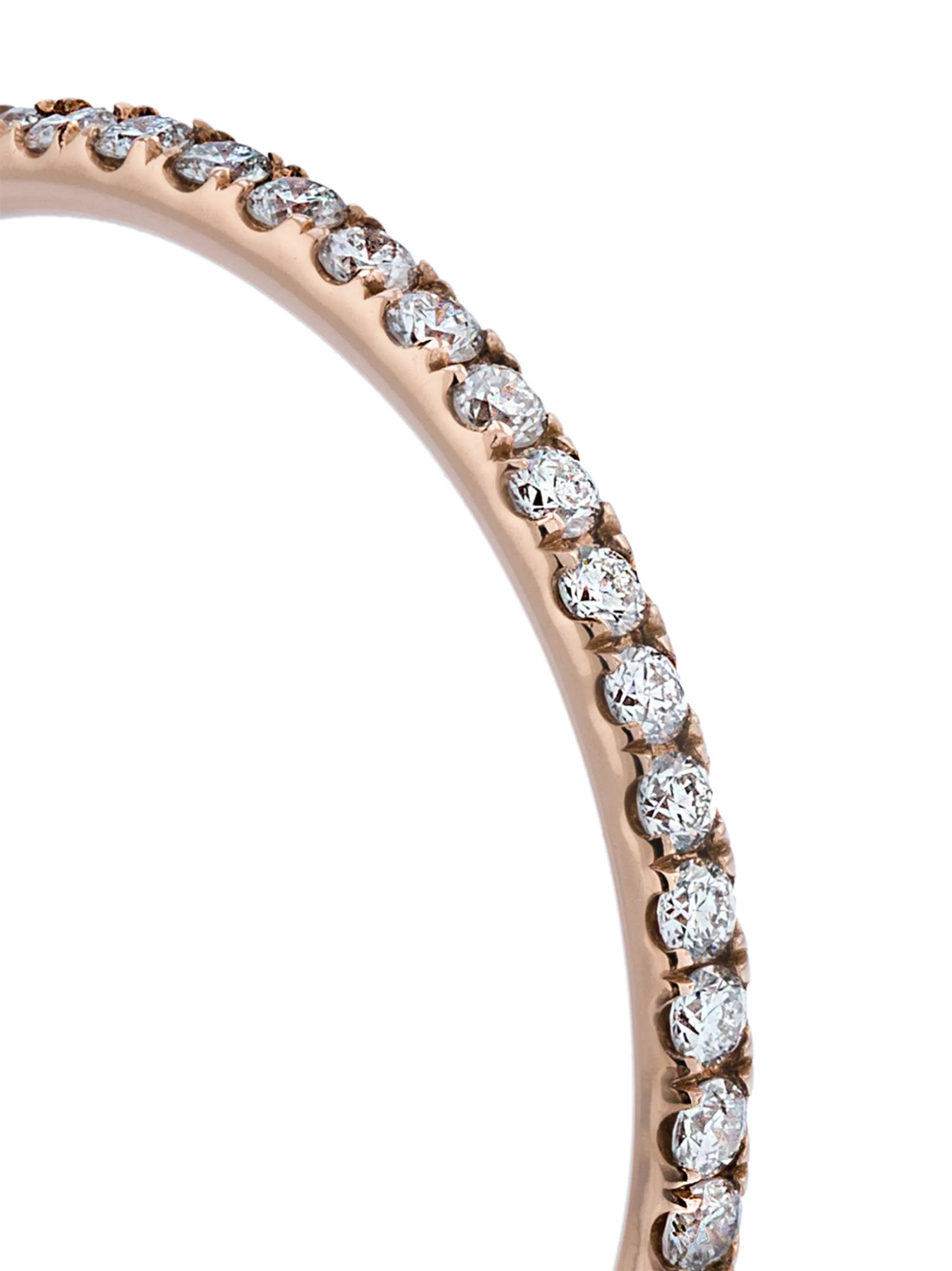 rose gold thread band P-D ring