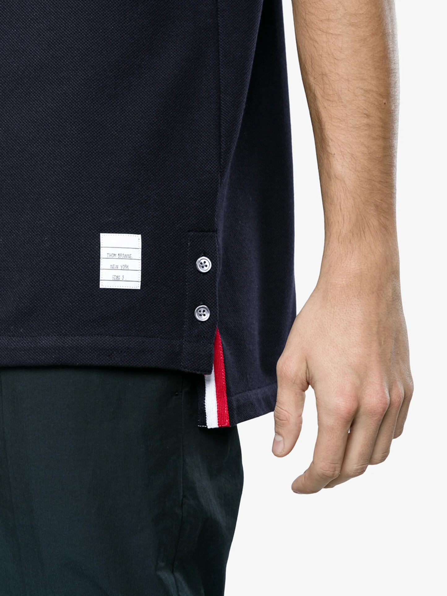 Center-Back Stripe Piqué Polo
