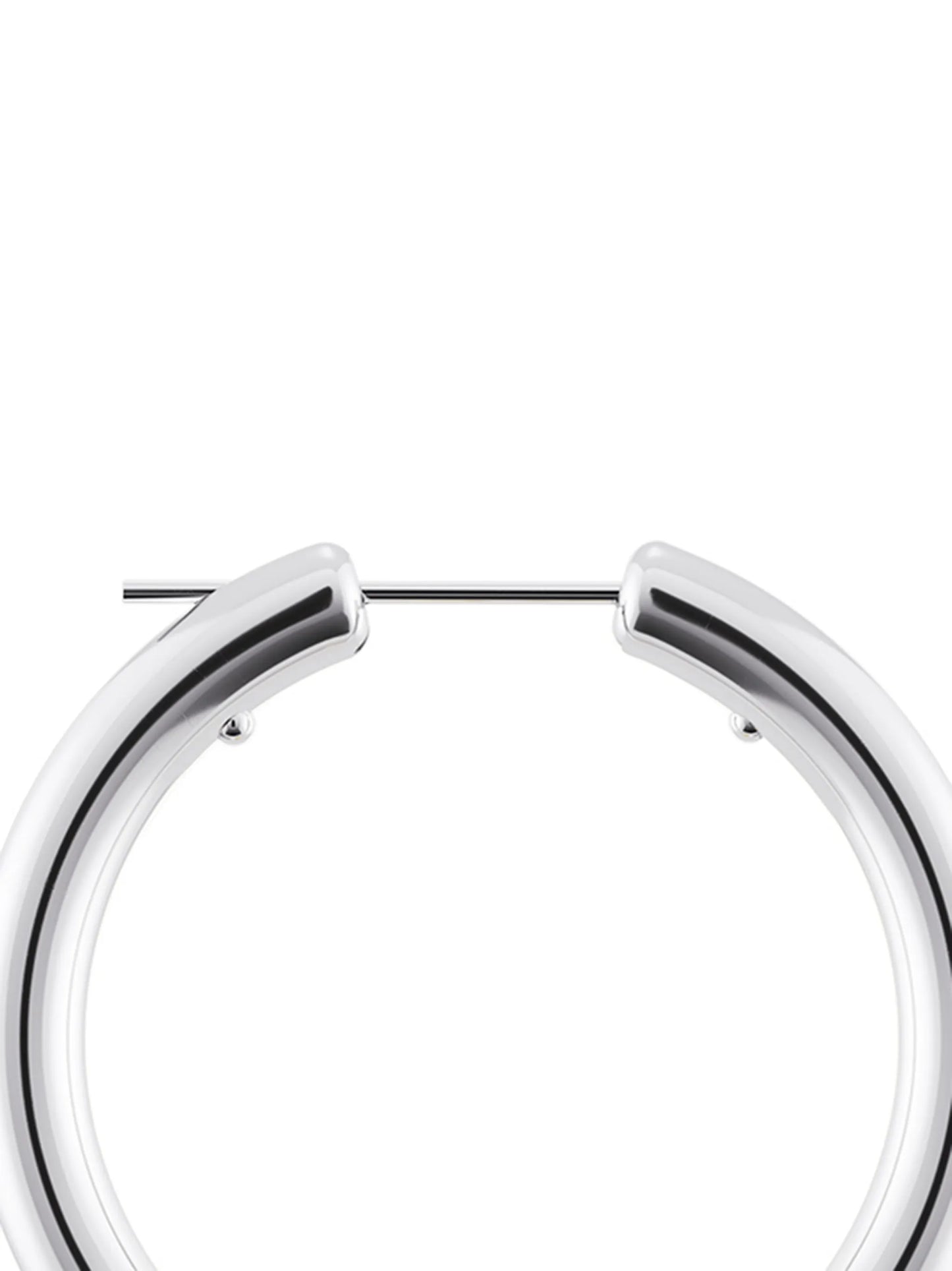 silver Ara diamond hoop earrings