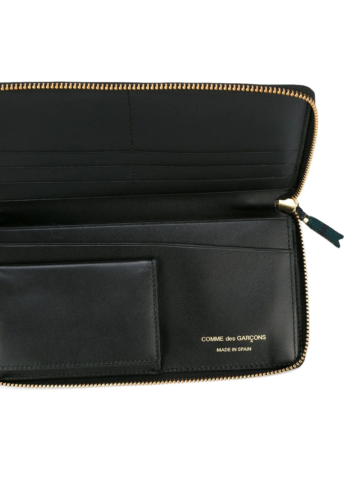 tartan-print wool wallet