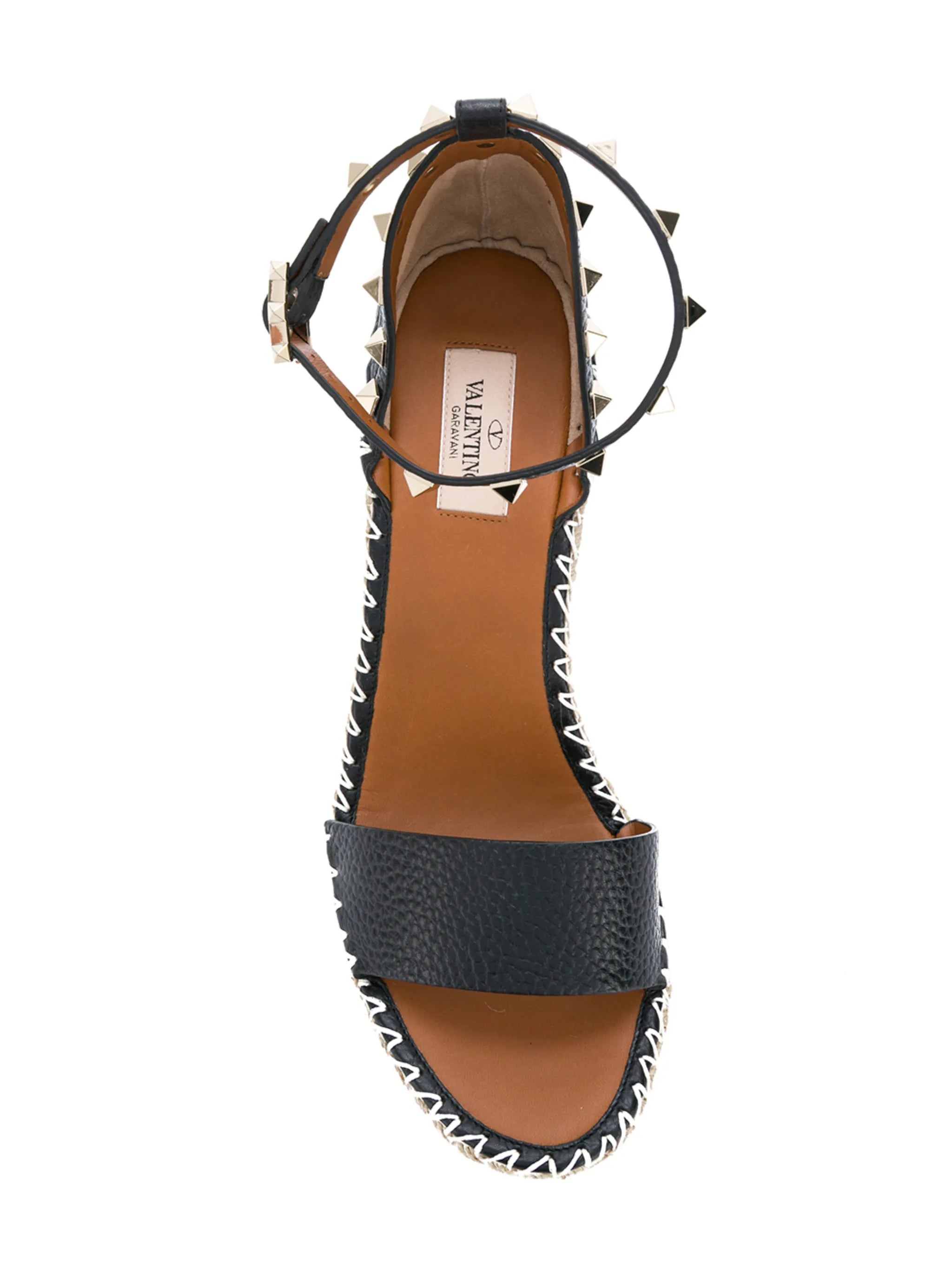 105mm Double Rockstud wedge sandals