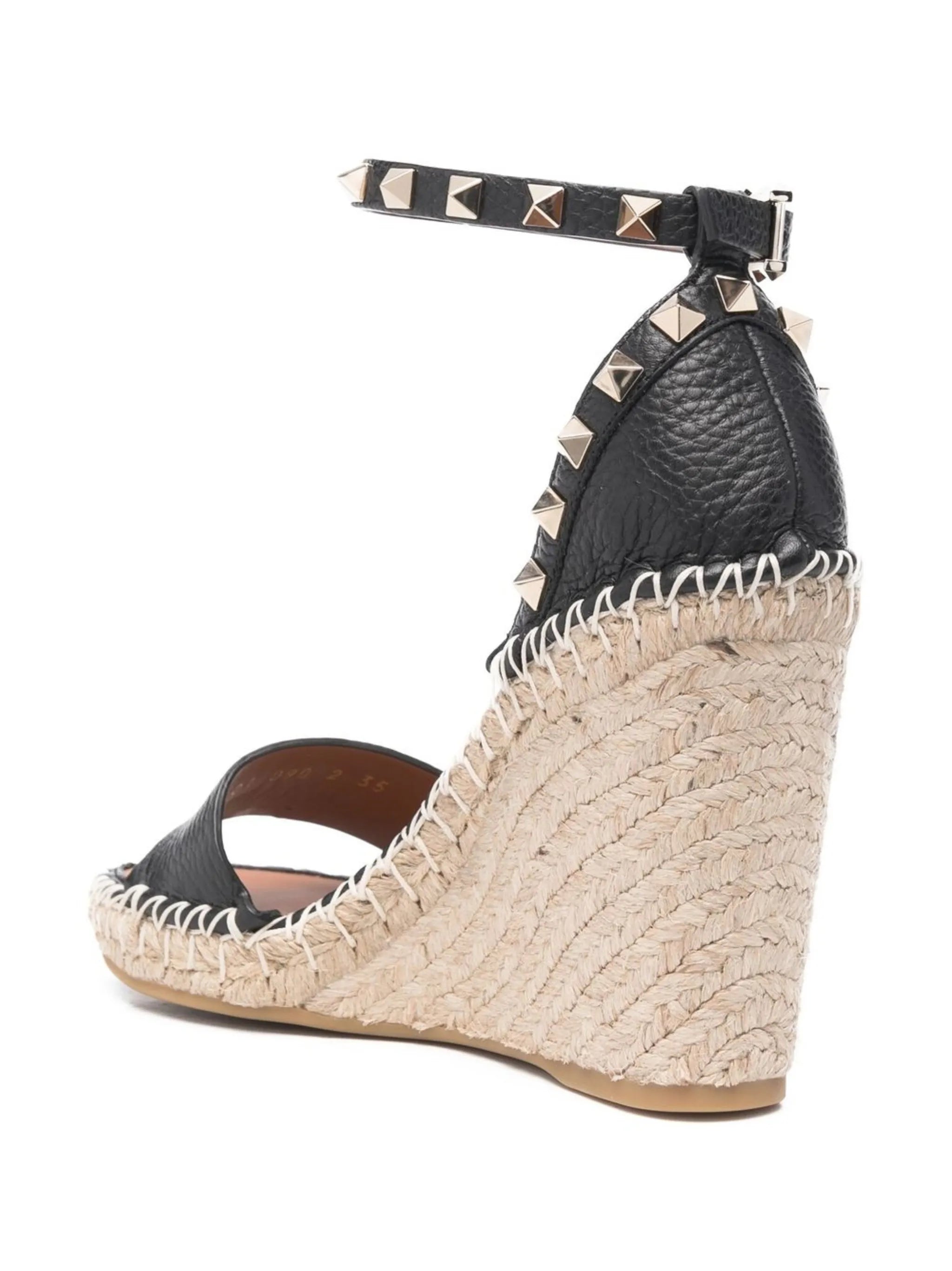 105mm Double Rockstud wedge sandals