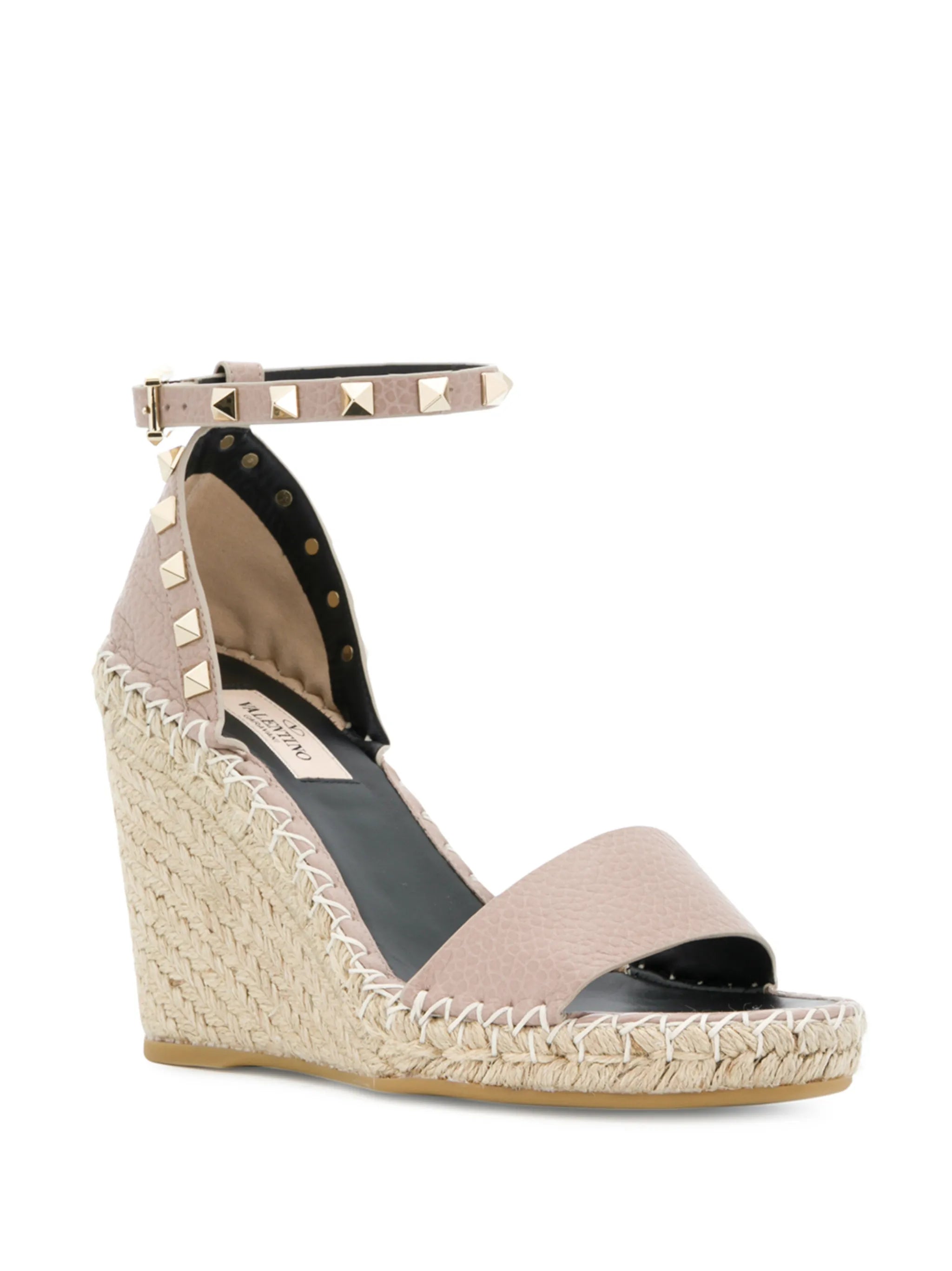 105mm Double Rockstud wedge sandals