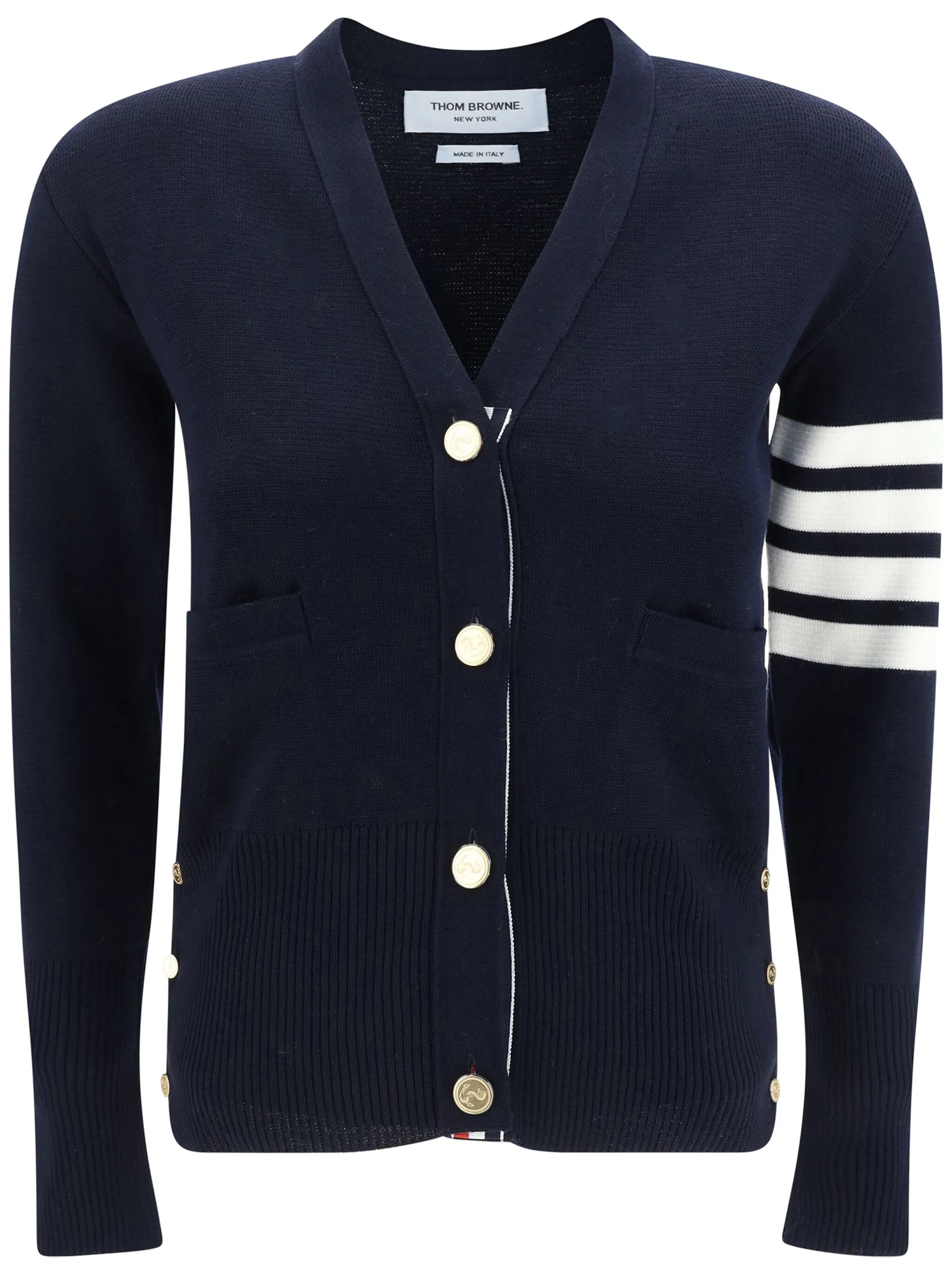 4-Bar wool cardigan