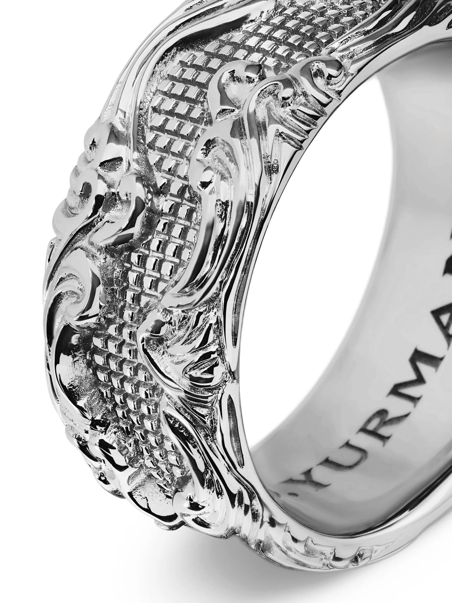 sterling silver Waves band ring (10mm)