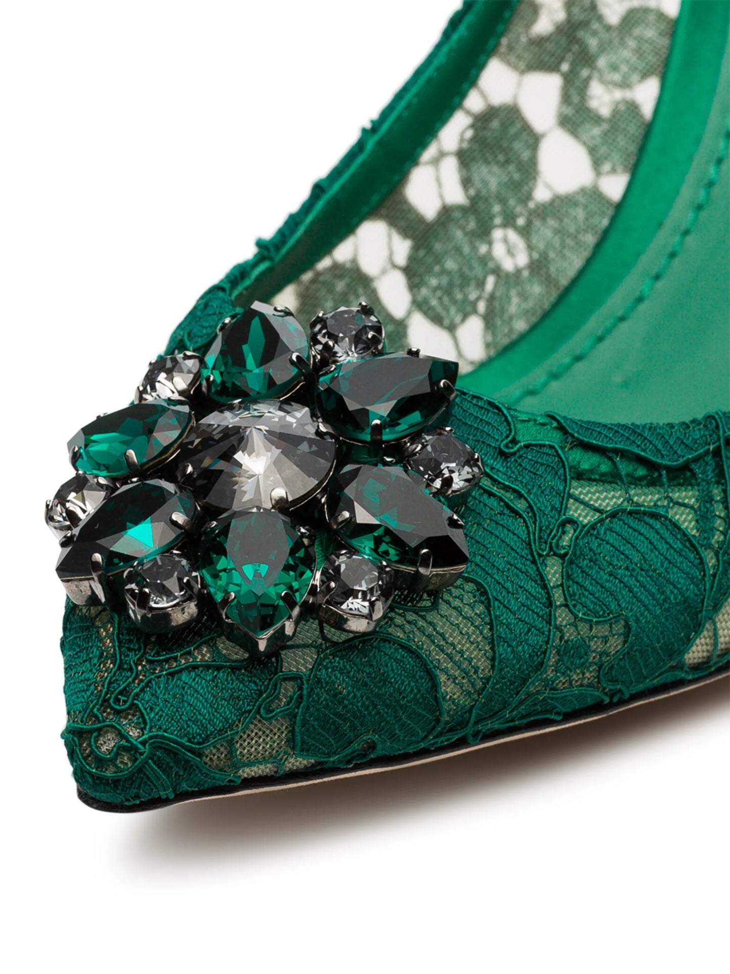 Rainbow Lace 60mm brooch-detail pumps
