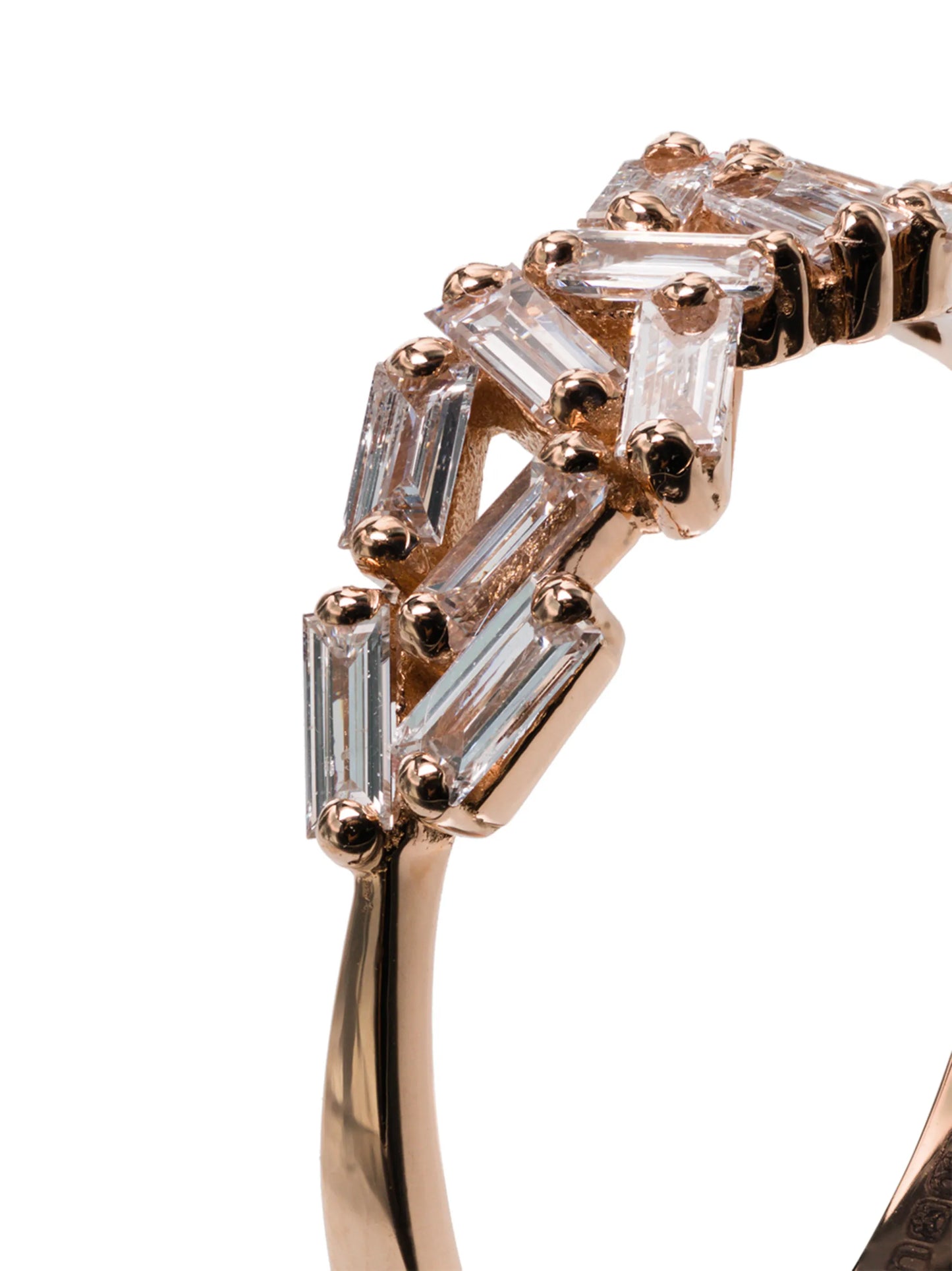 chevron diamond-embellished ring