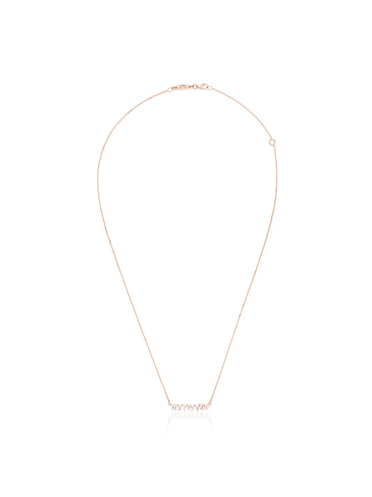 18kt rose gold Classic diamond bar necklace