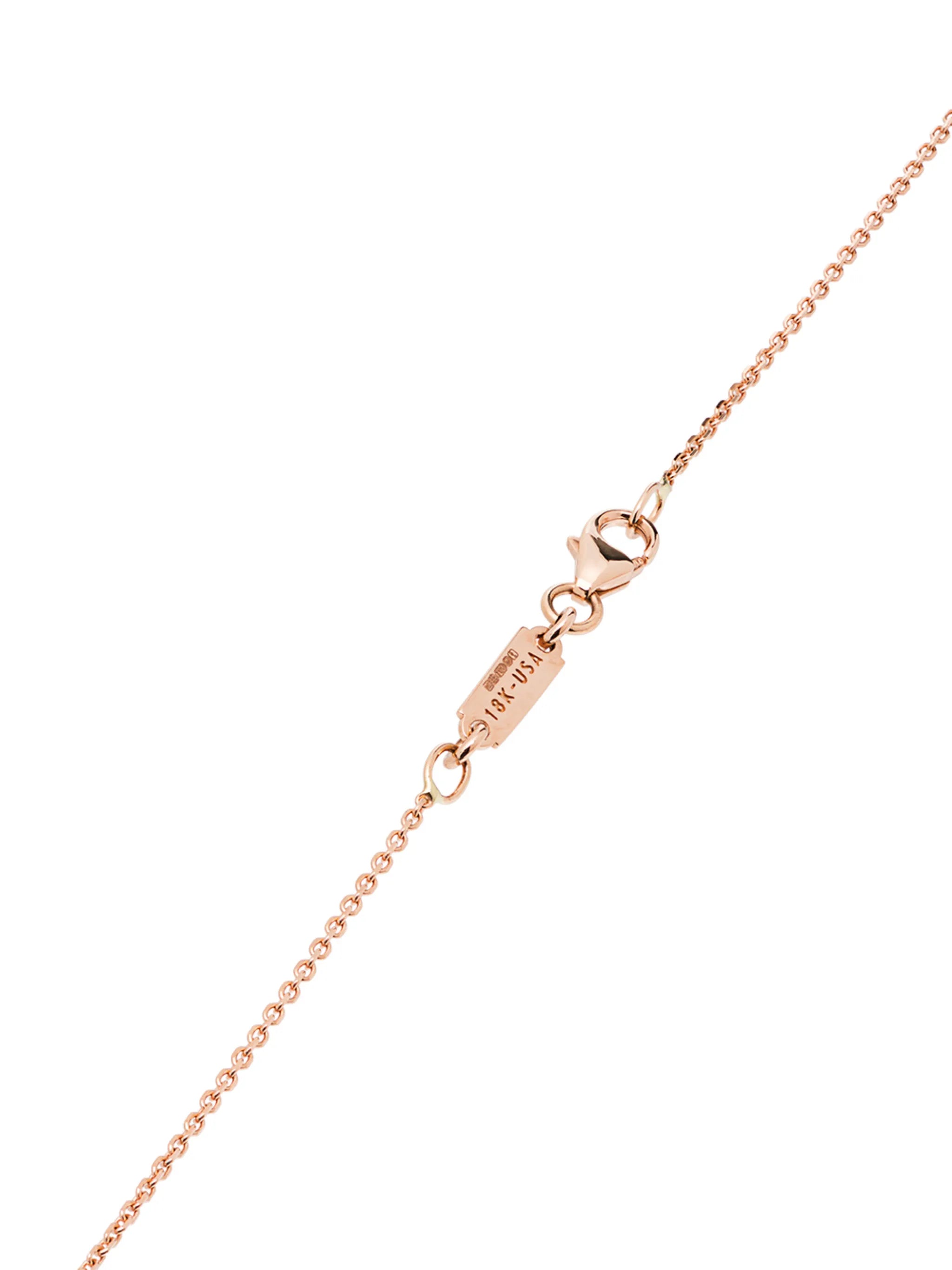 18kt rose gold Classic diamond bar necklace