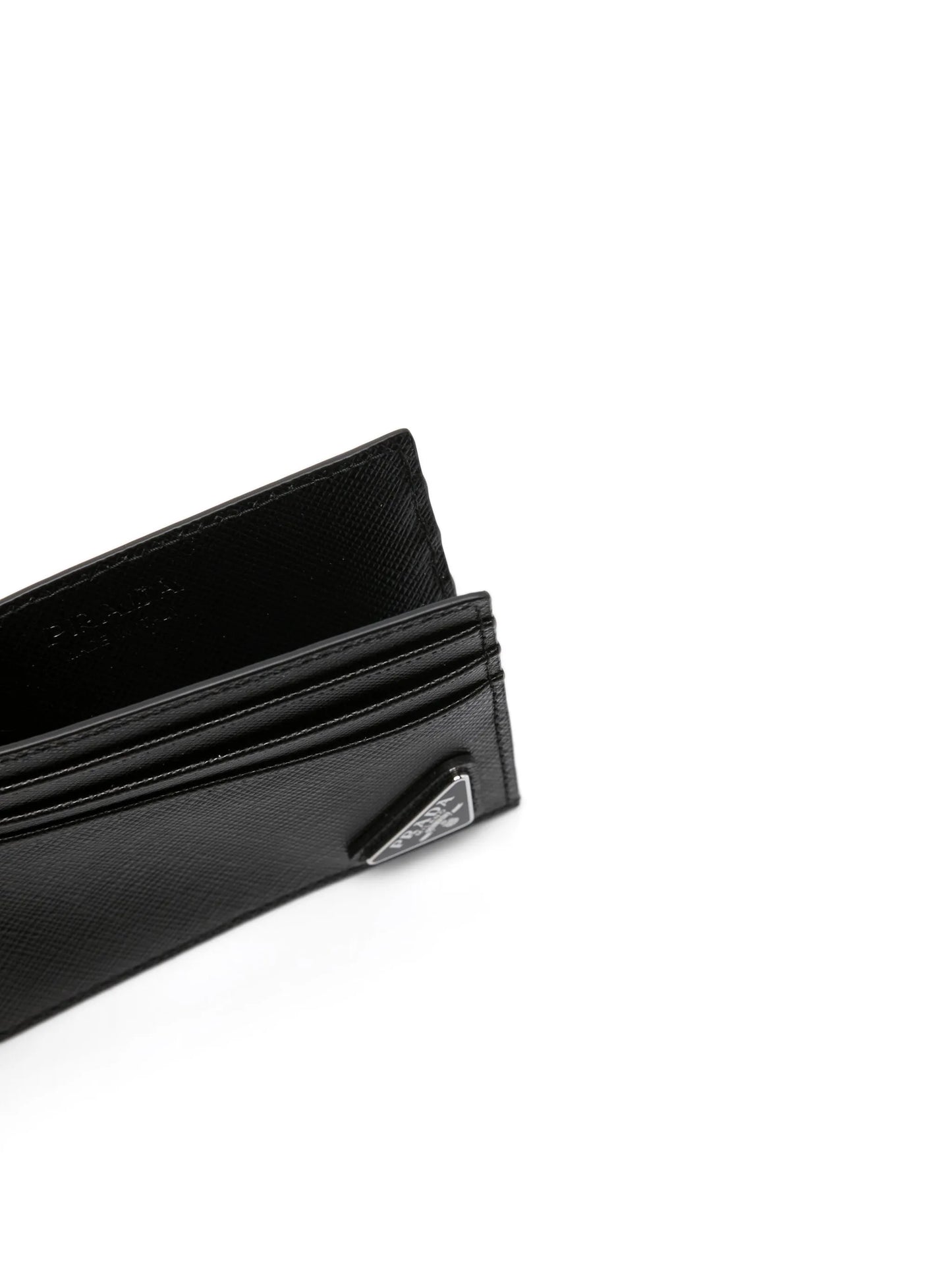 triangle-logo leather cardholder