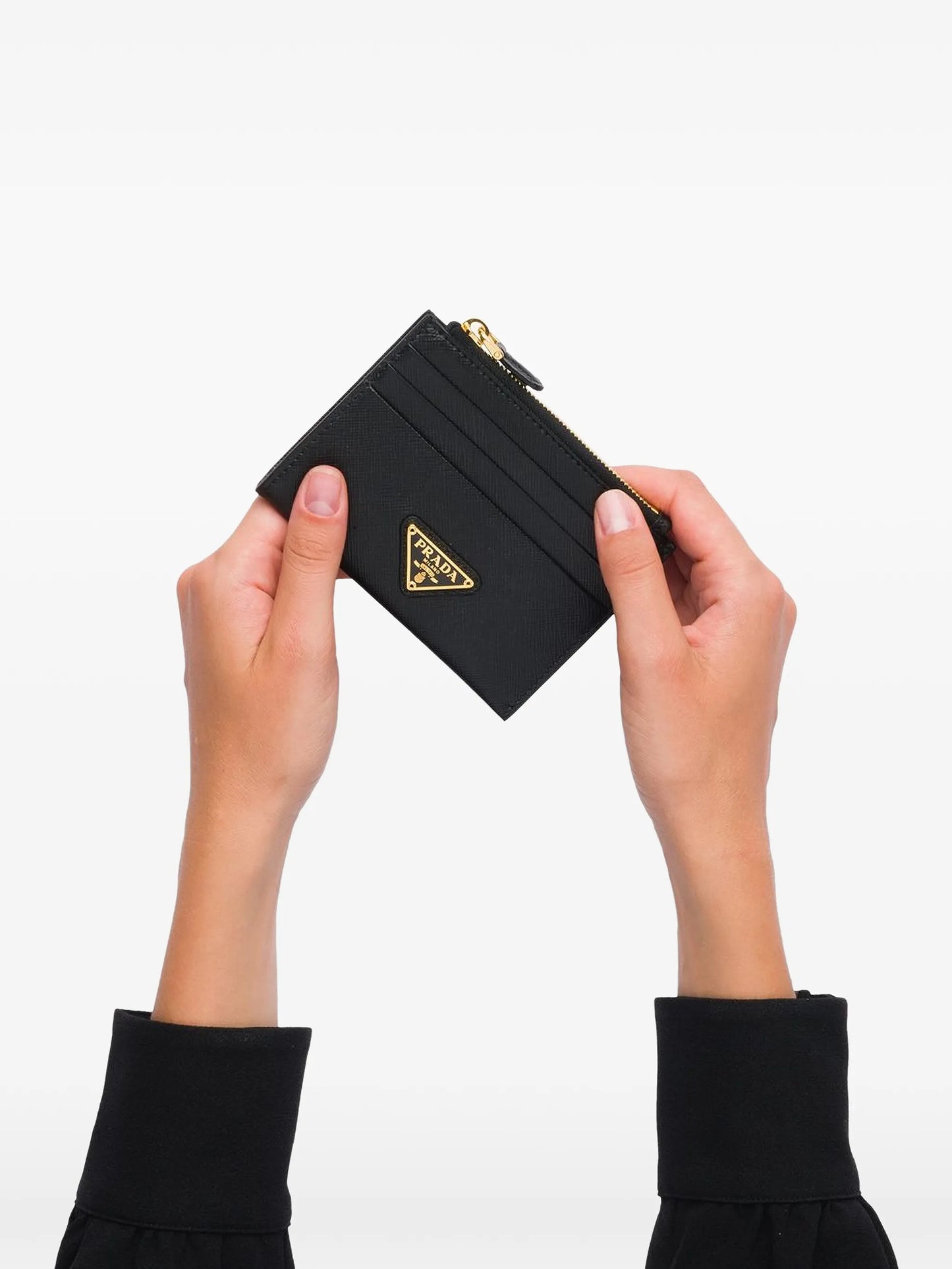 Triangle-logo card holder