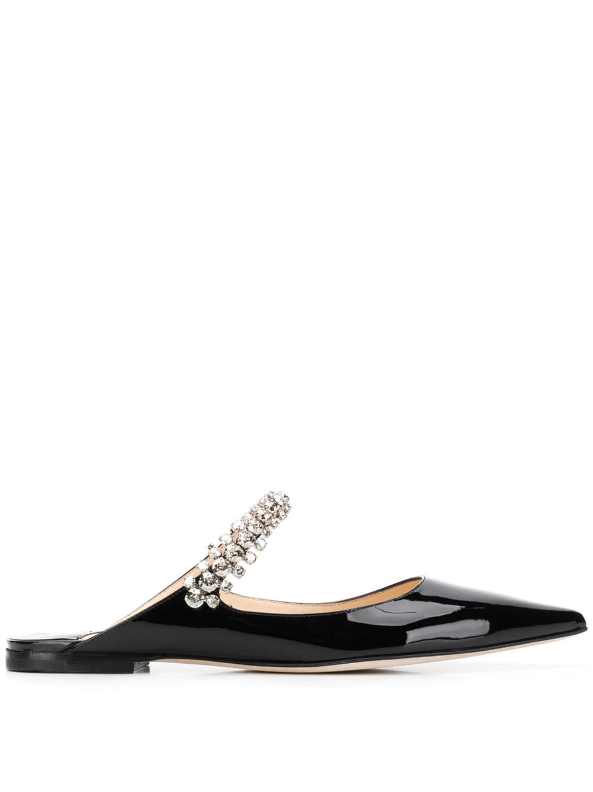 Bing crystal-embellished pointed mules