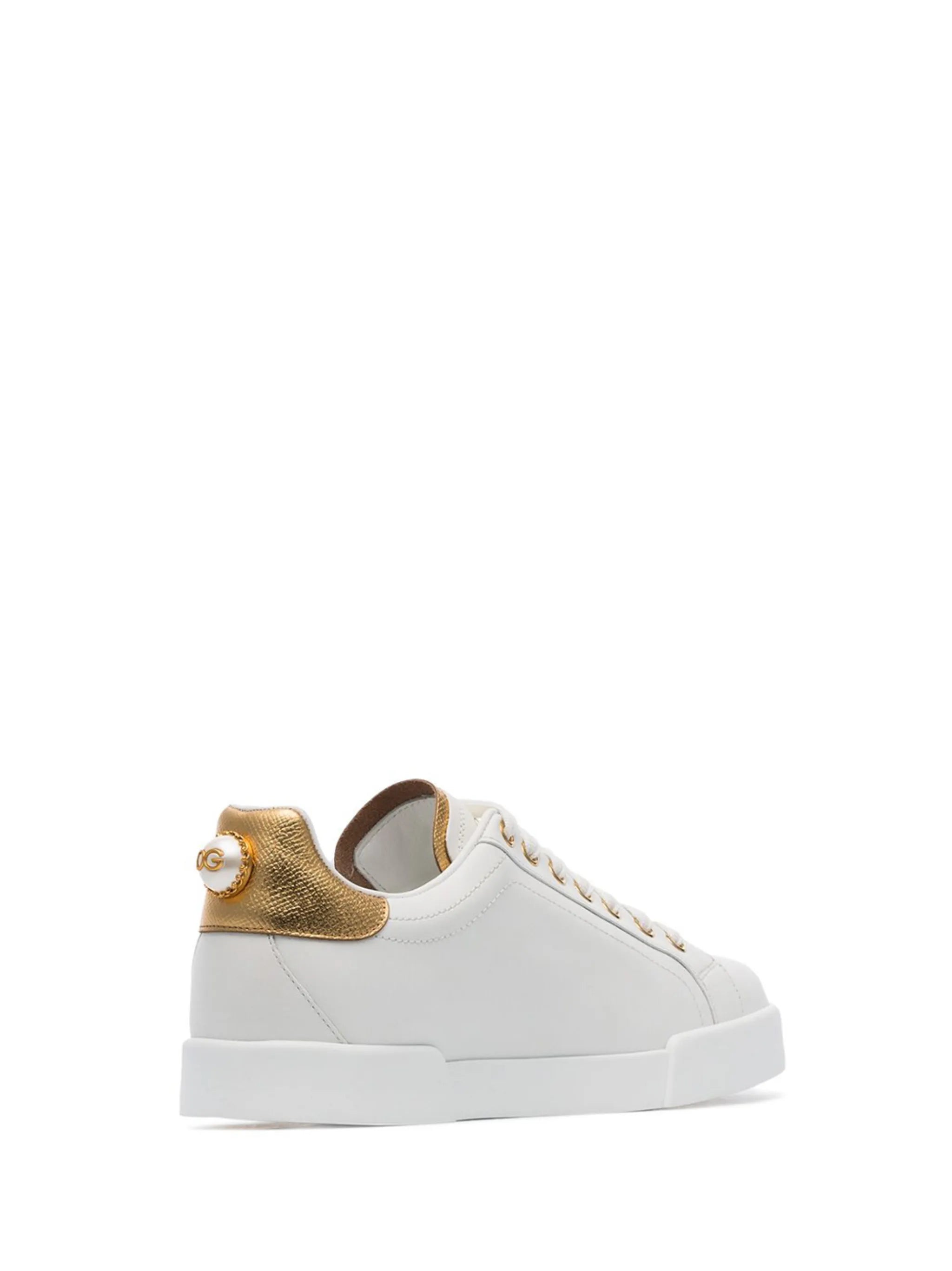 Portofino logo-tag leather sneakers