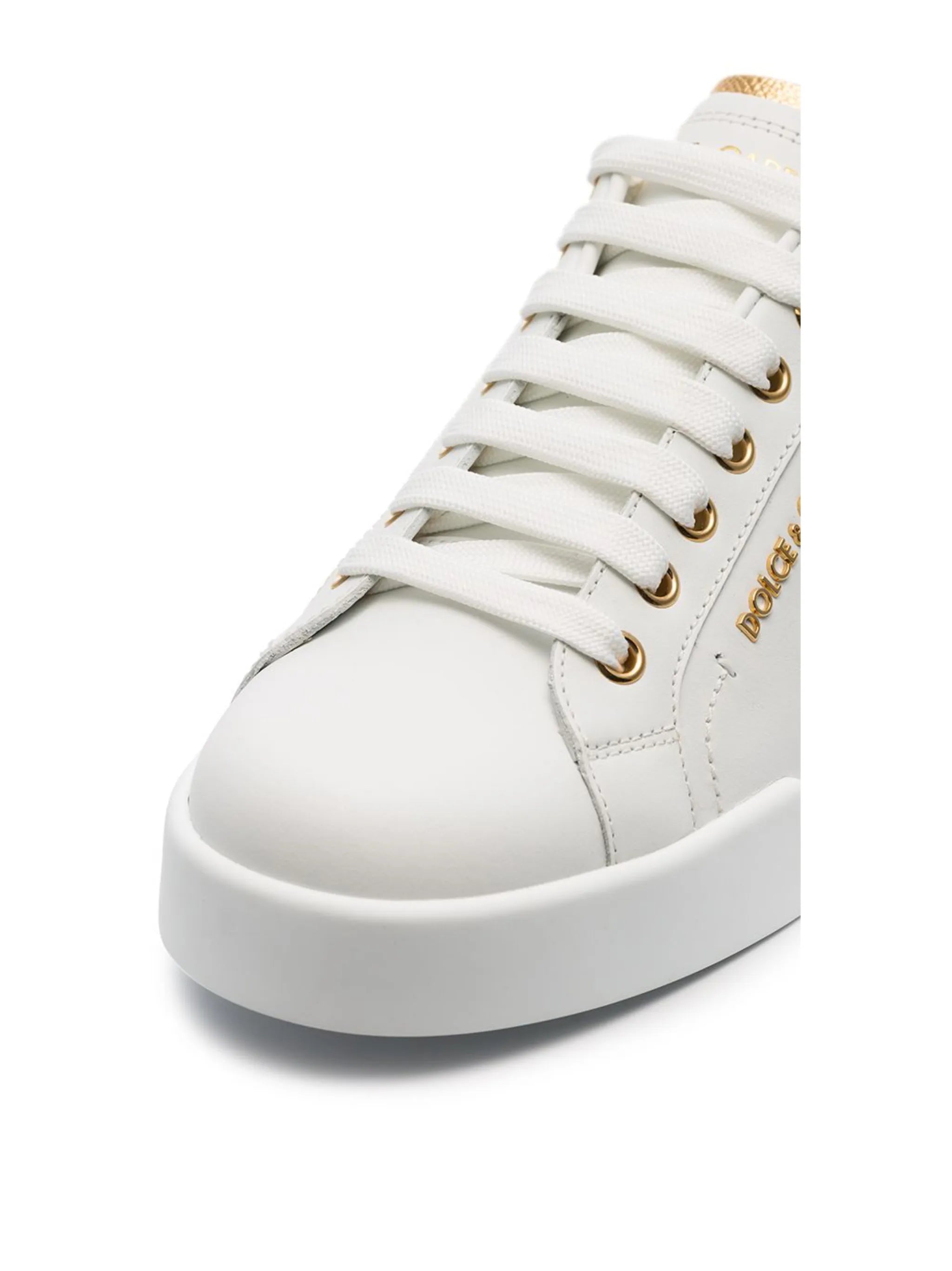 Portofino logo-tag leather sneakers