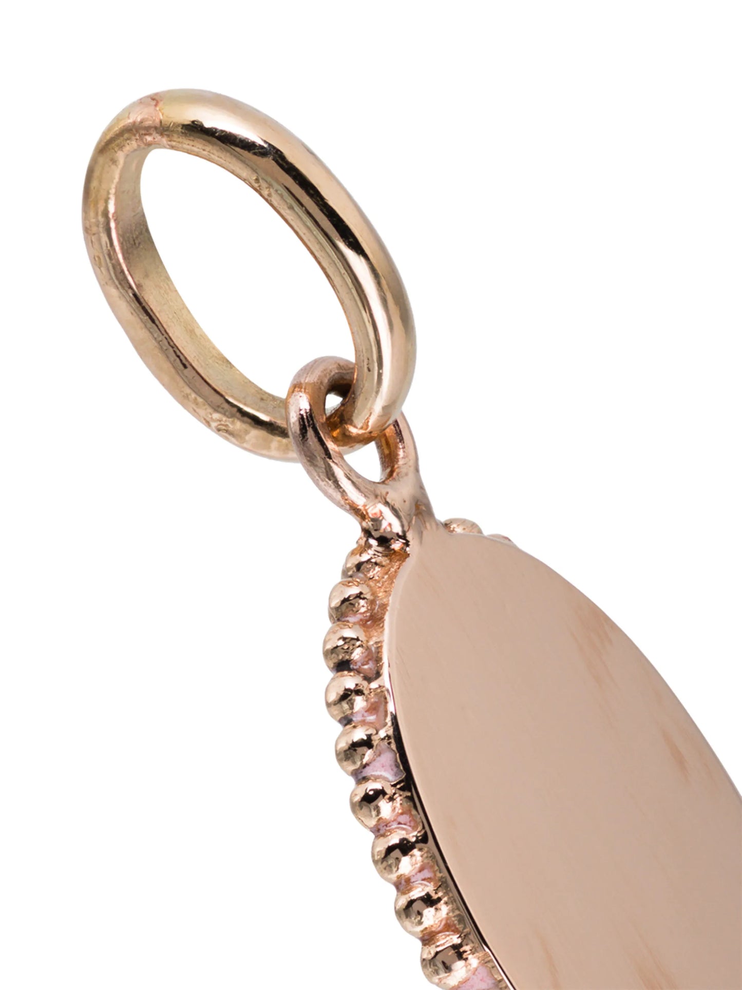 green and rose gold flamingo charm