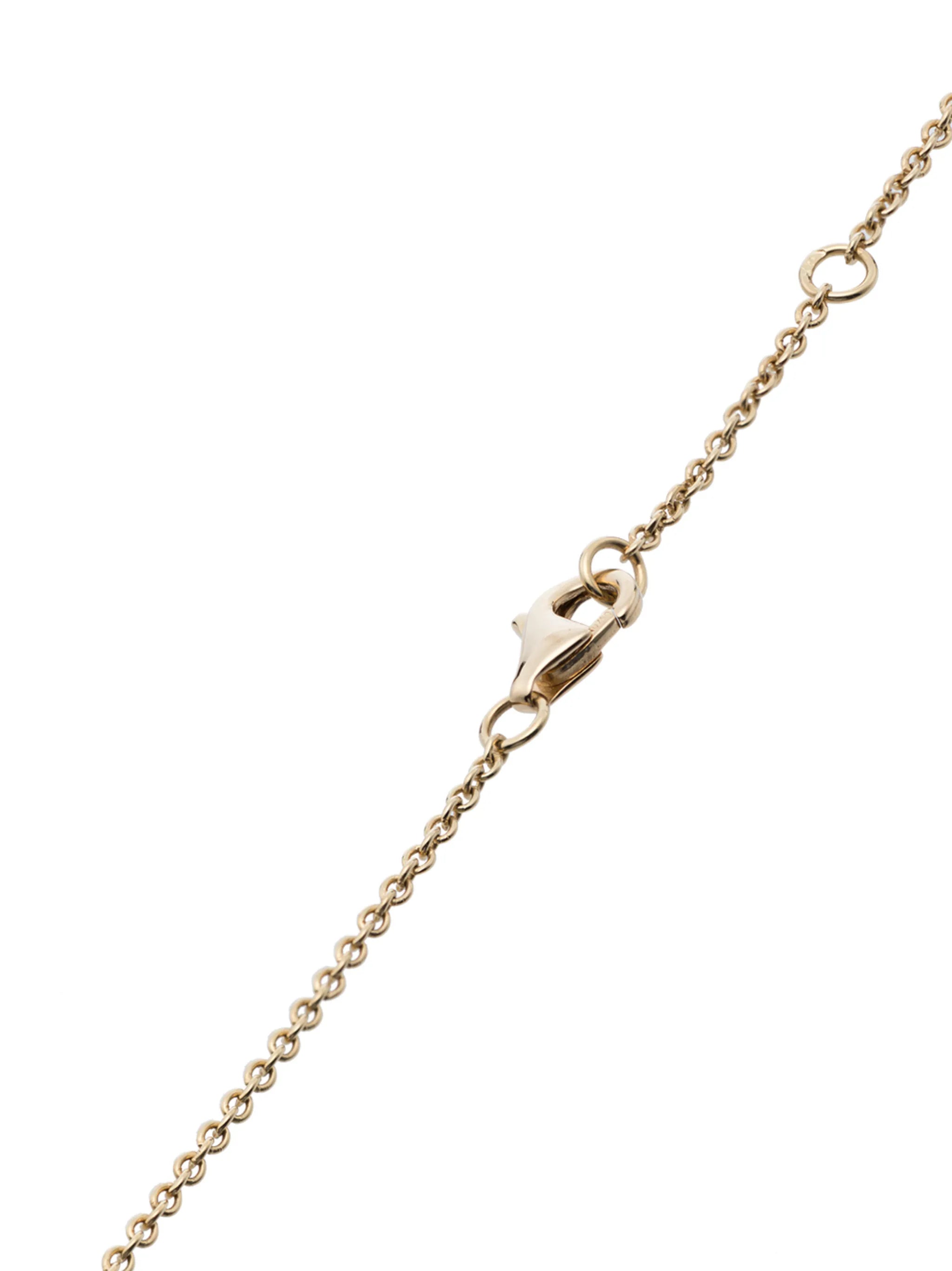 18kt yellow gold and diamond palm tree necklace
