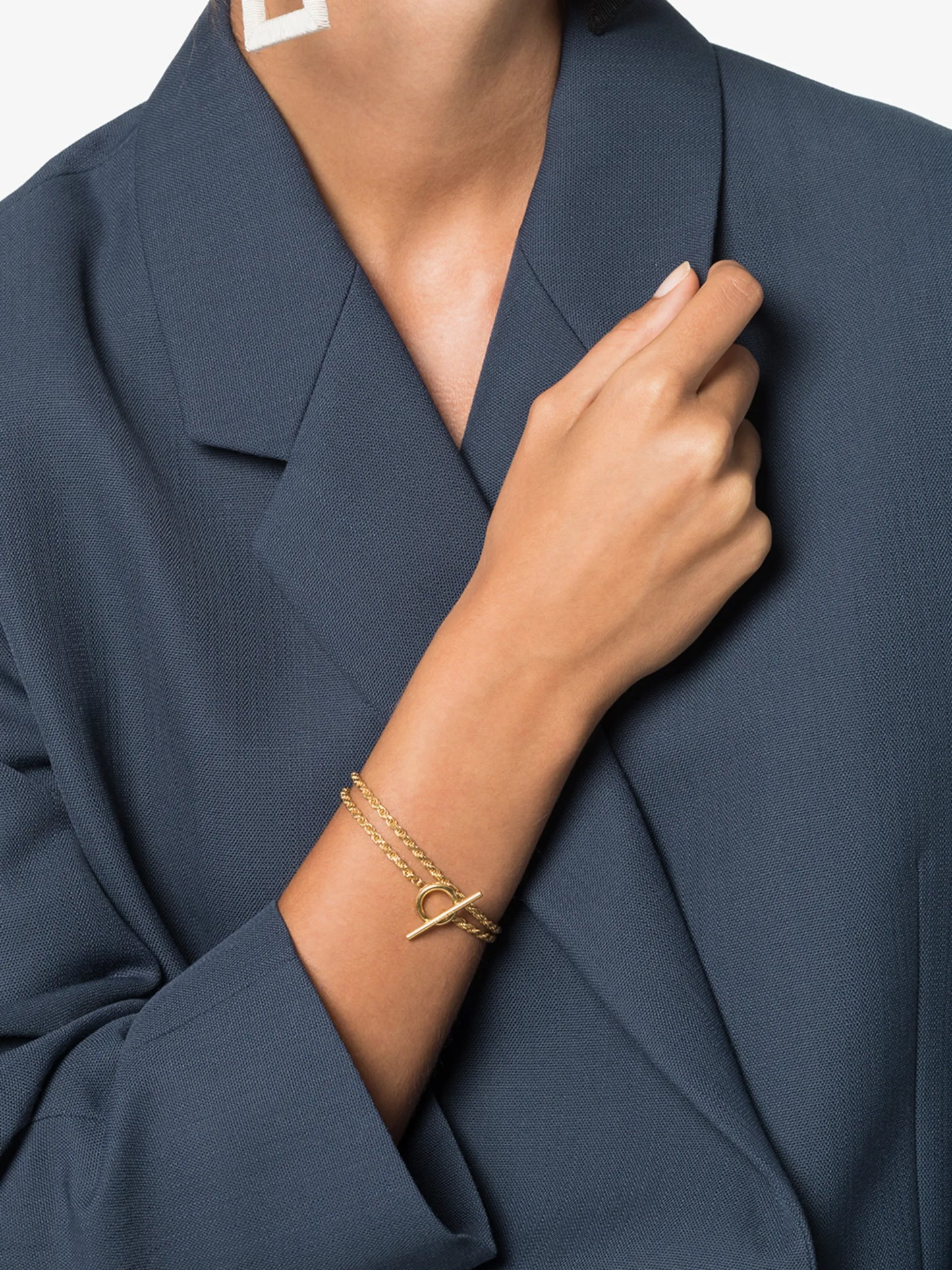 gold vermeil rope chain bracelet