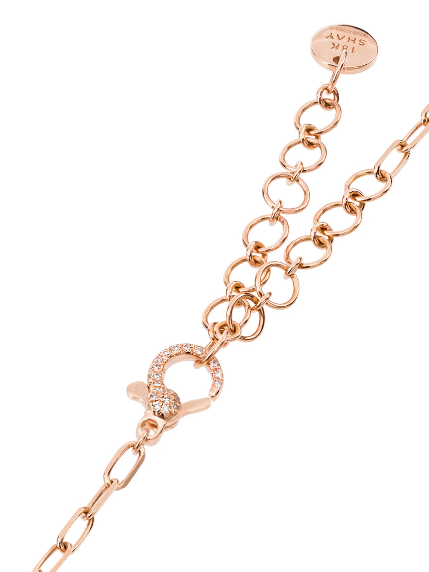18CT rose gold and diamond drop necklace