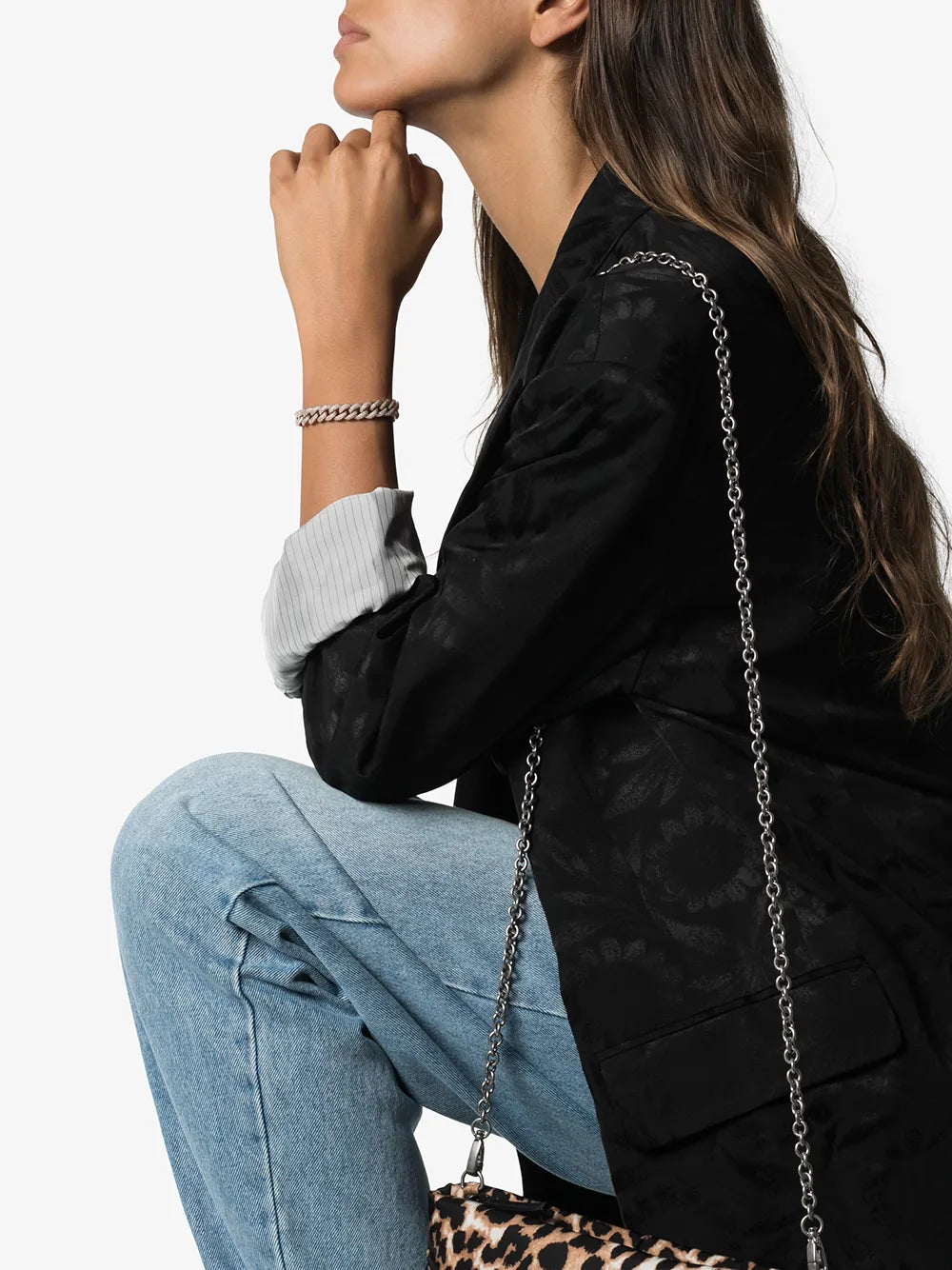 18K gold and diamond link bracelet