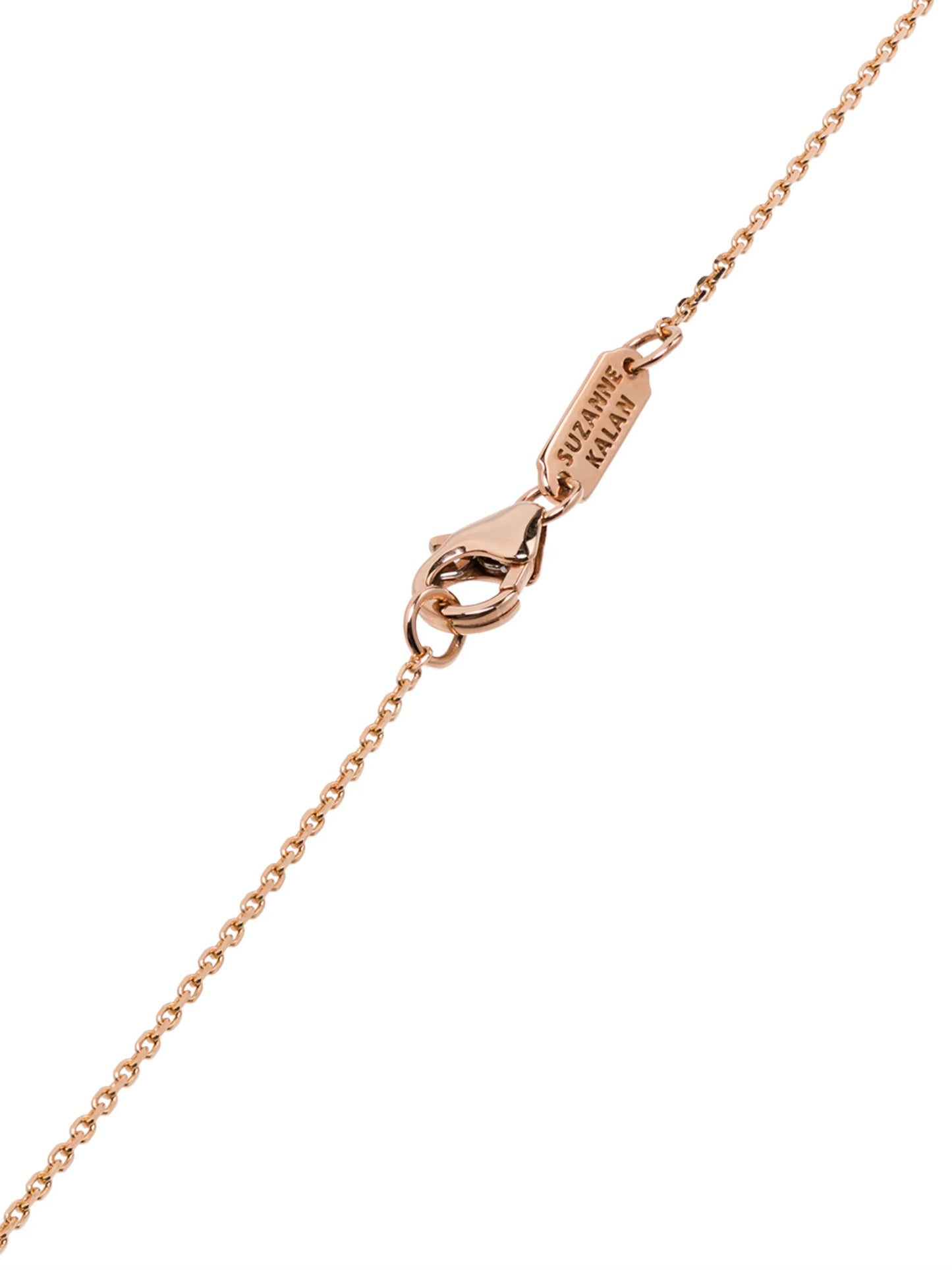 18kt rose gold sapphire bar necklace