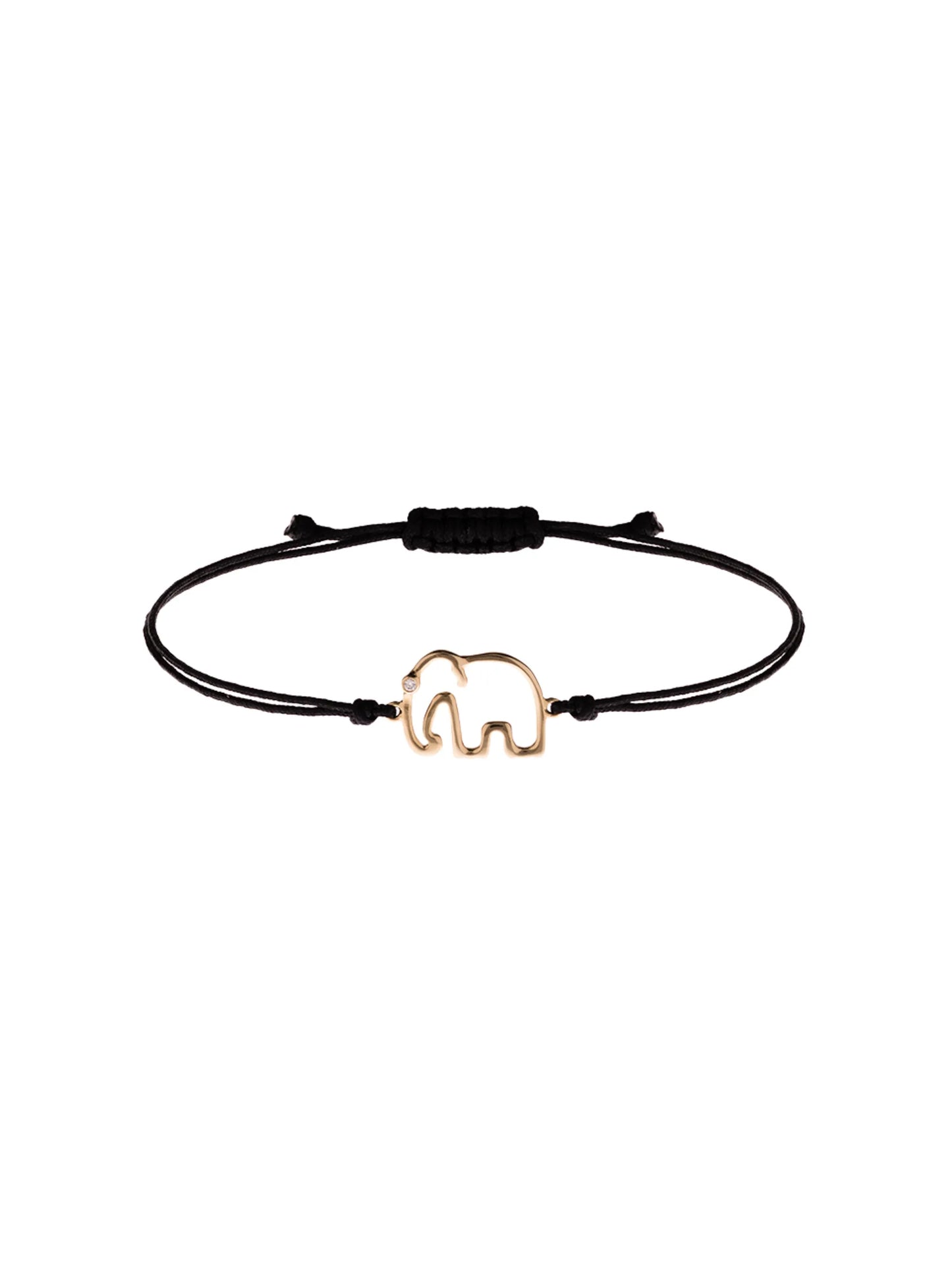 9kt gold and diamond Elephant bracelet