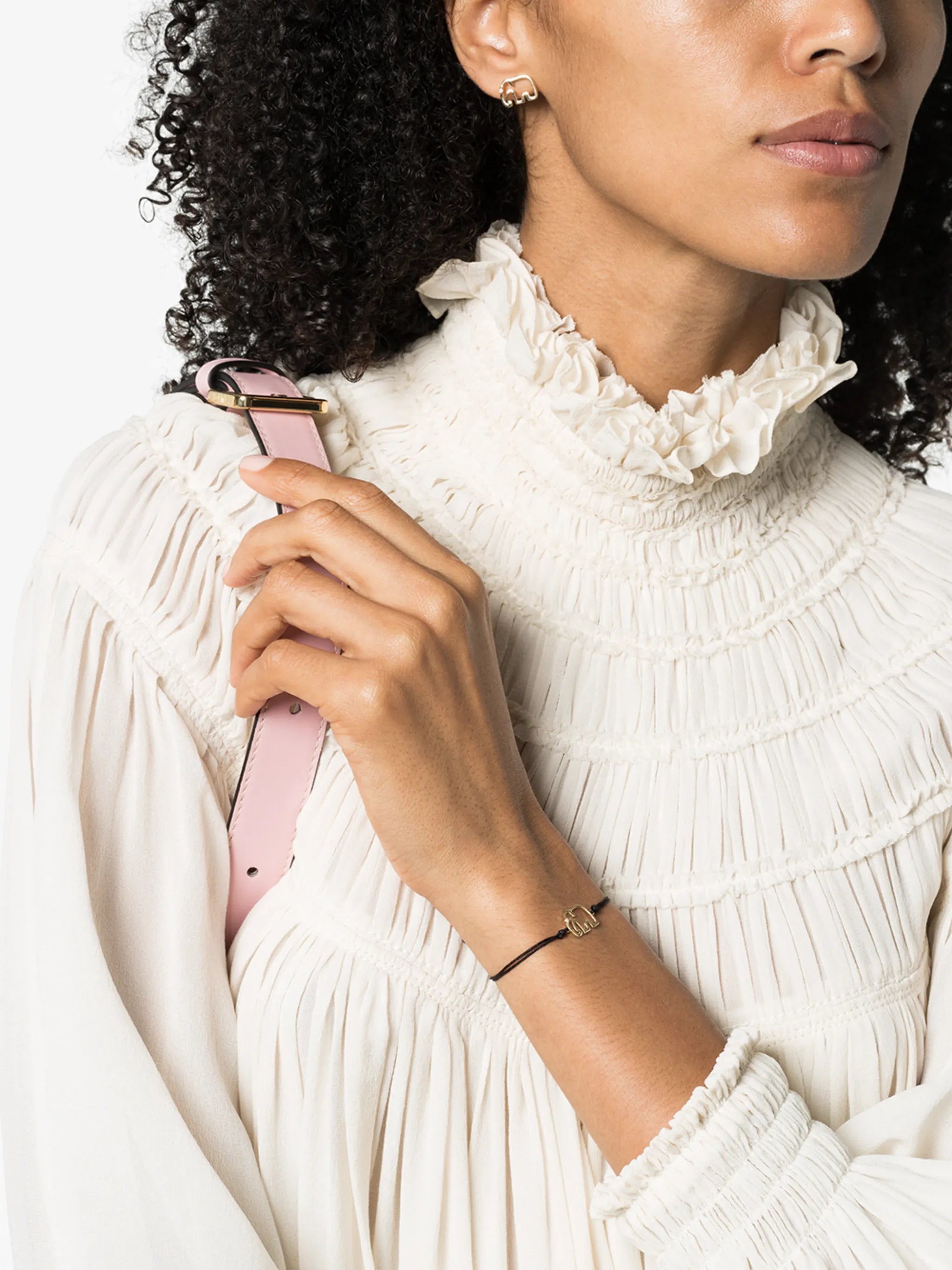 9kt gold and diamond Elephant bracelet