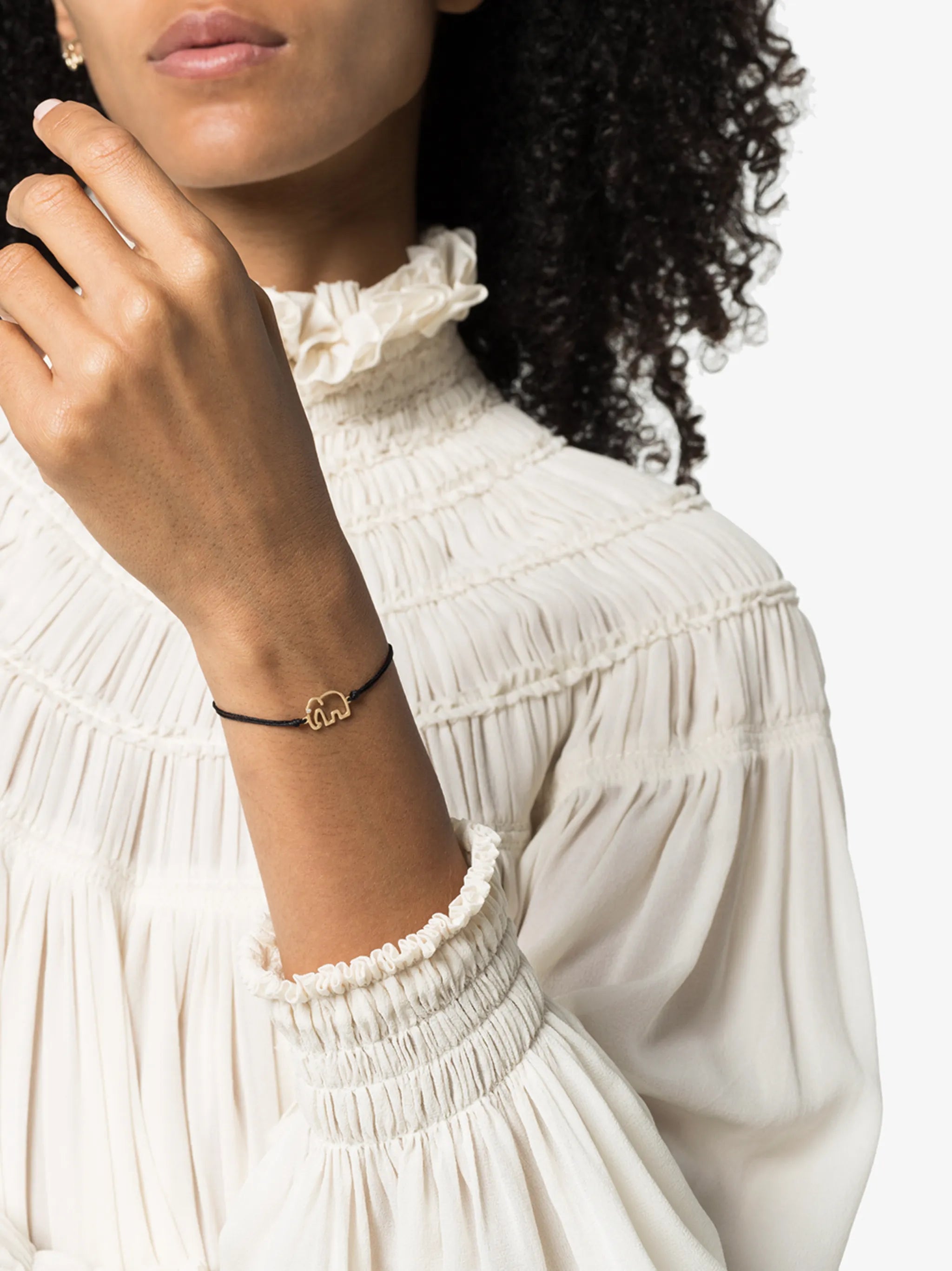 9kt gold and diamond Elephant bracelet