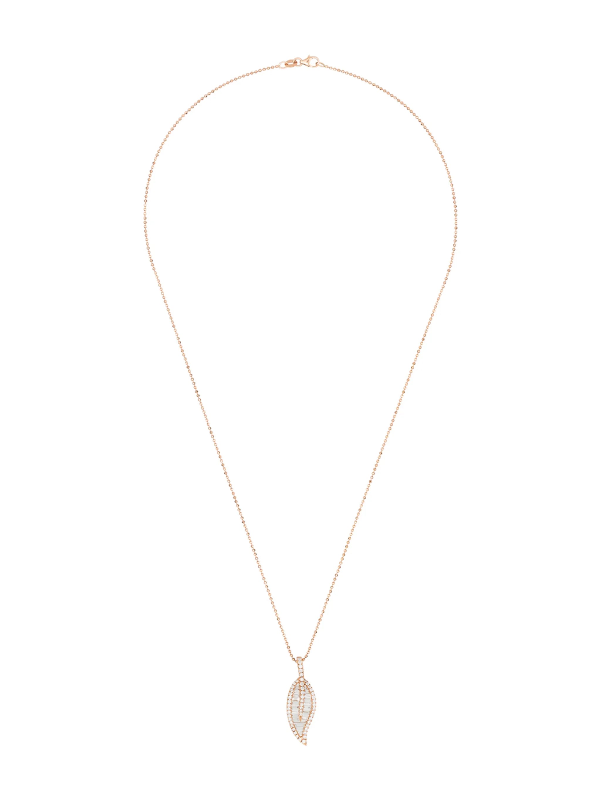 leaf pendant necklace