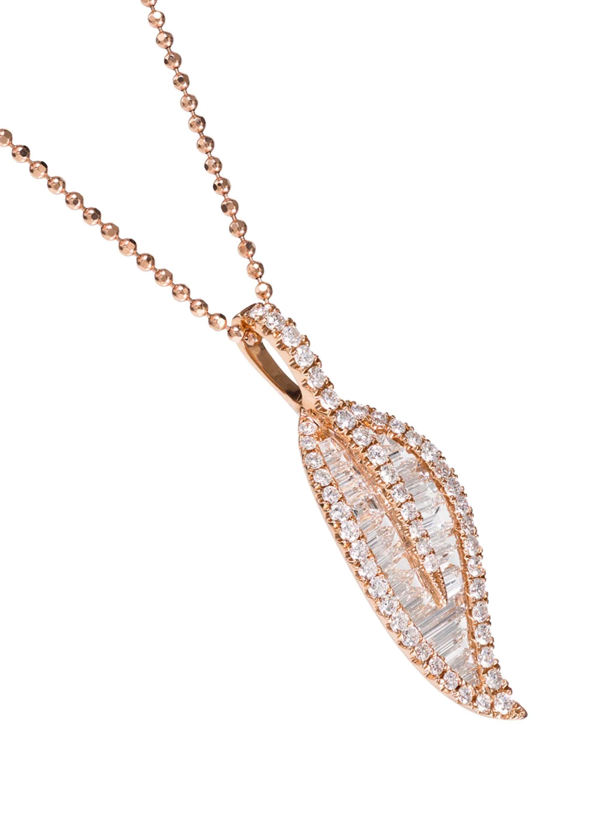 leaf pendant necklace