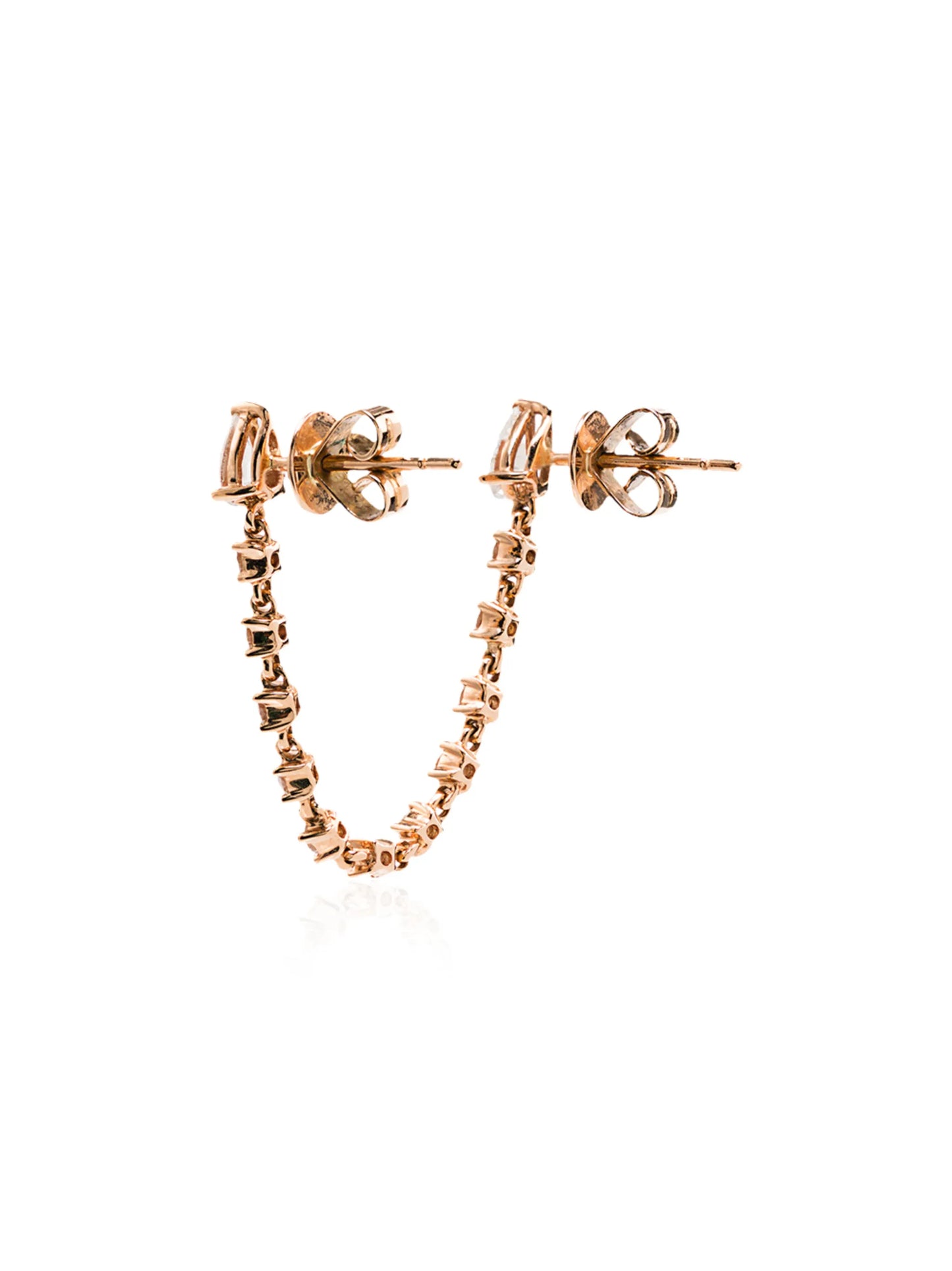 18kt gold and diamond loop earring