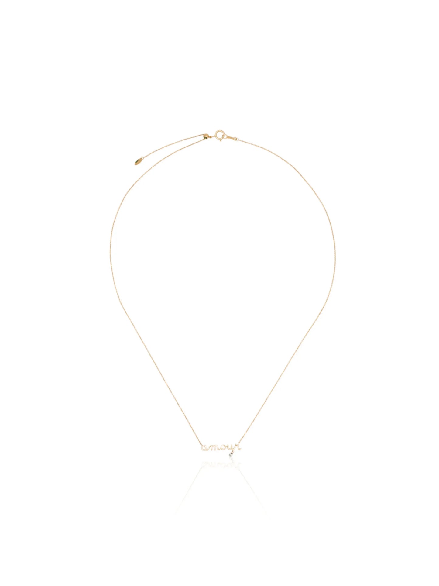 18kt yellow gold Amour diamond necklace