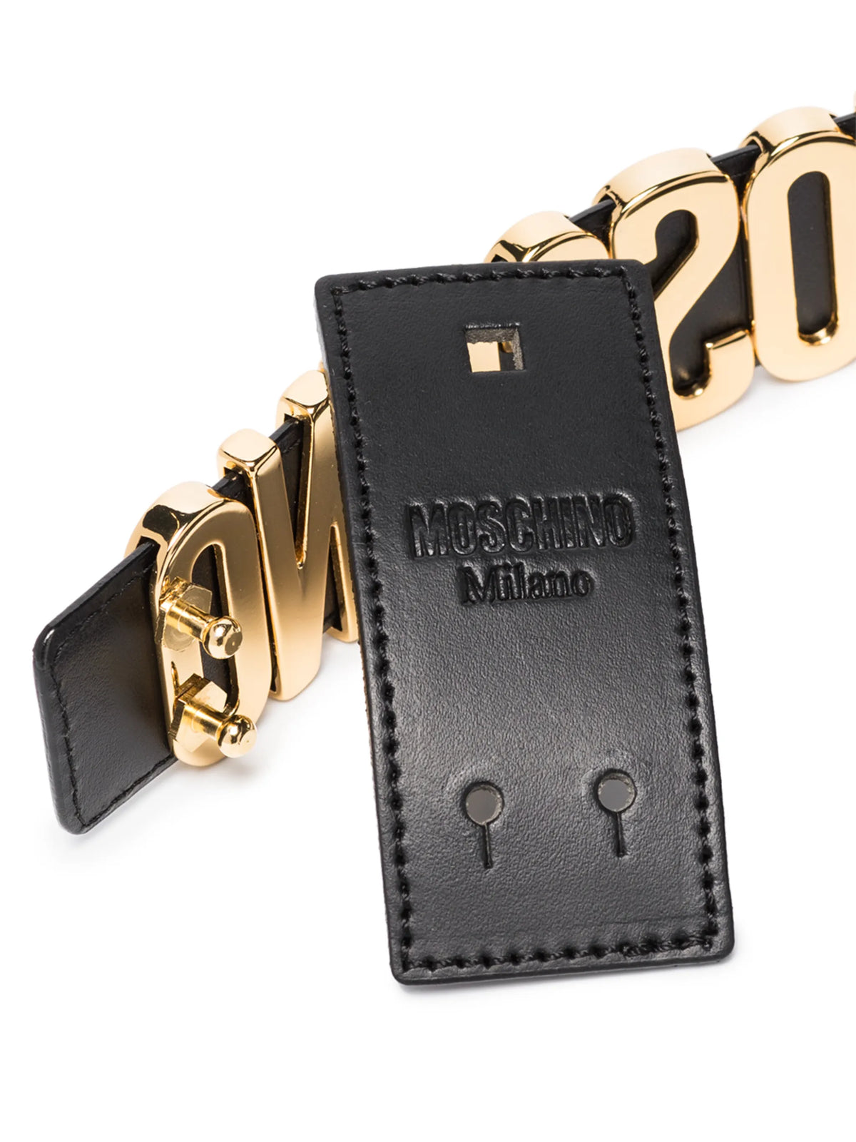leather belt with logo