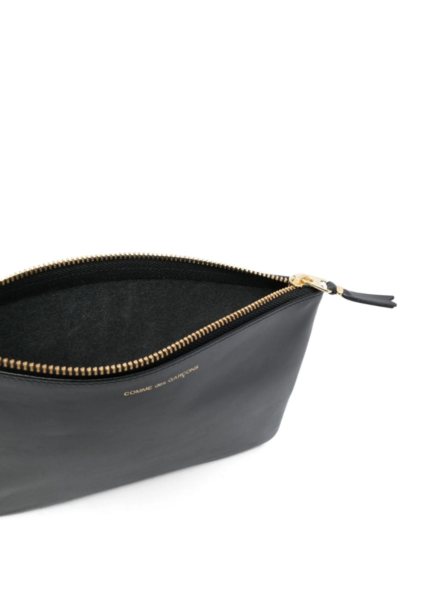 logo-print leather pouch