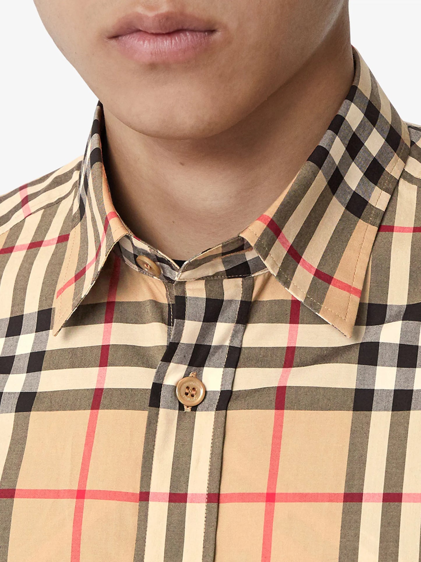 check cotton poplin shirt
