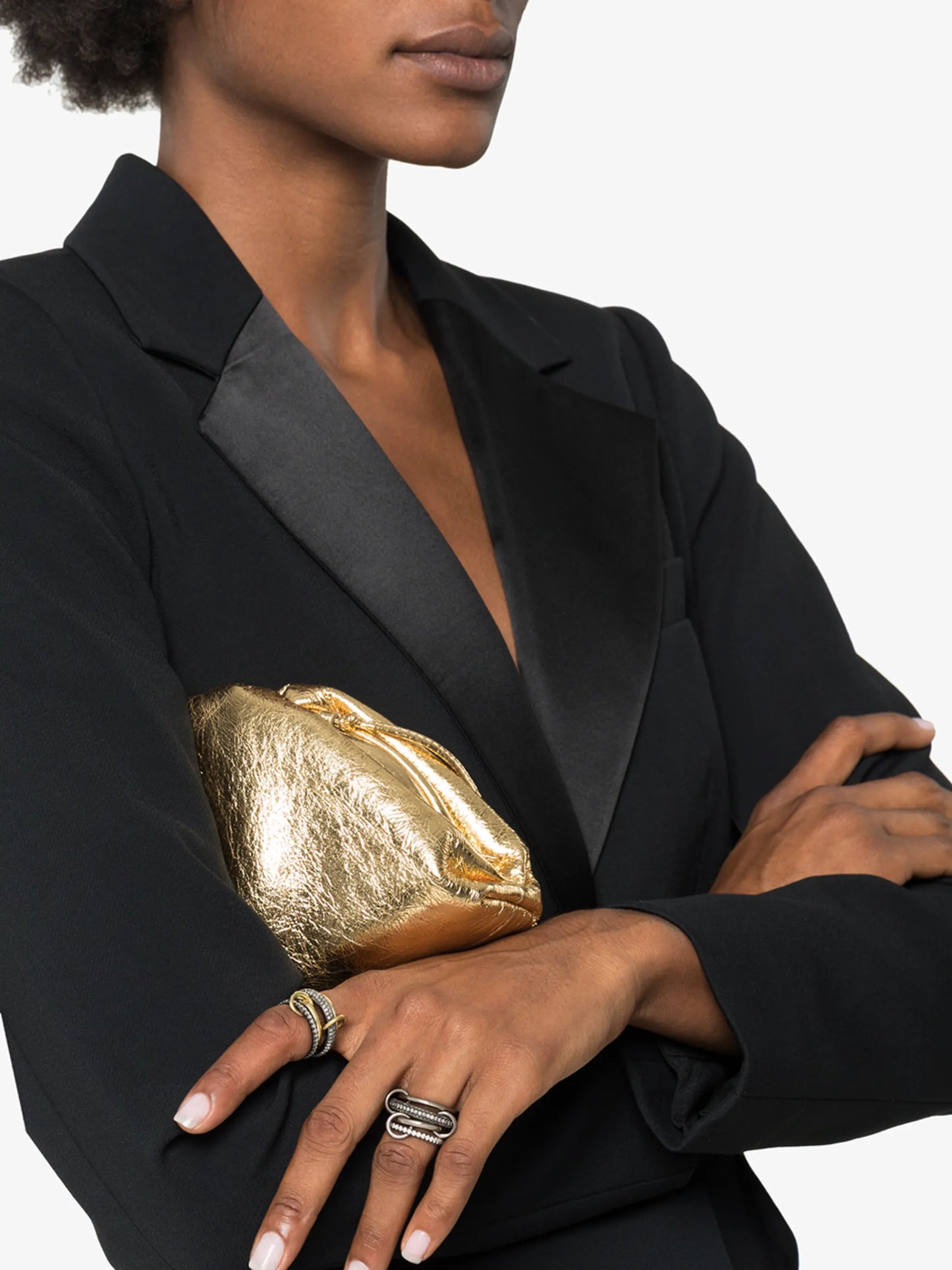 18kt yellow gold Vega four-link stacked ring