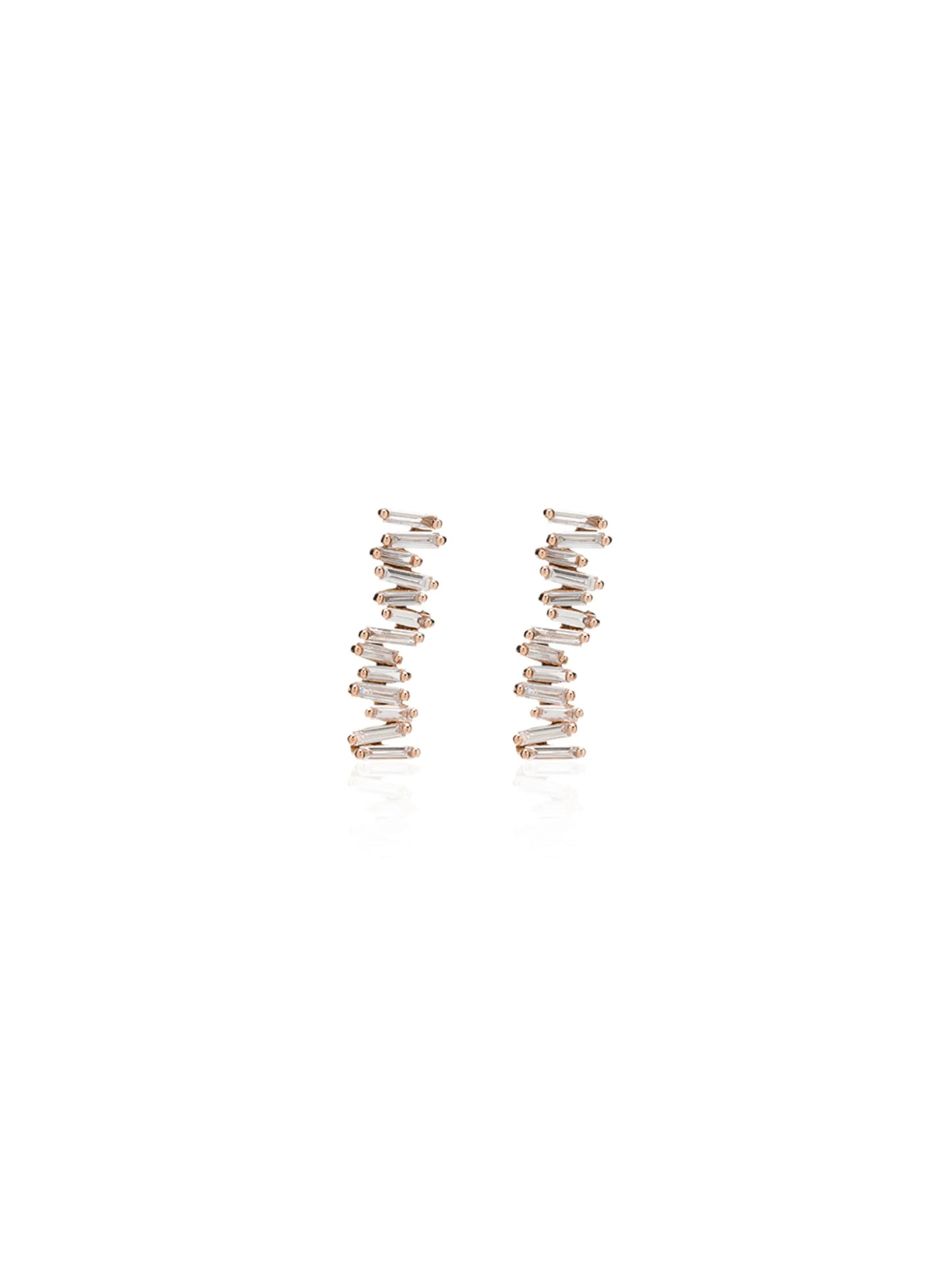 18kt rose gold Fireworks diamond earrings