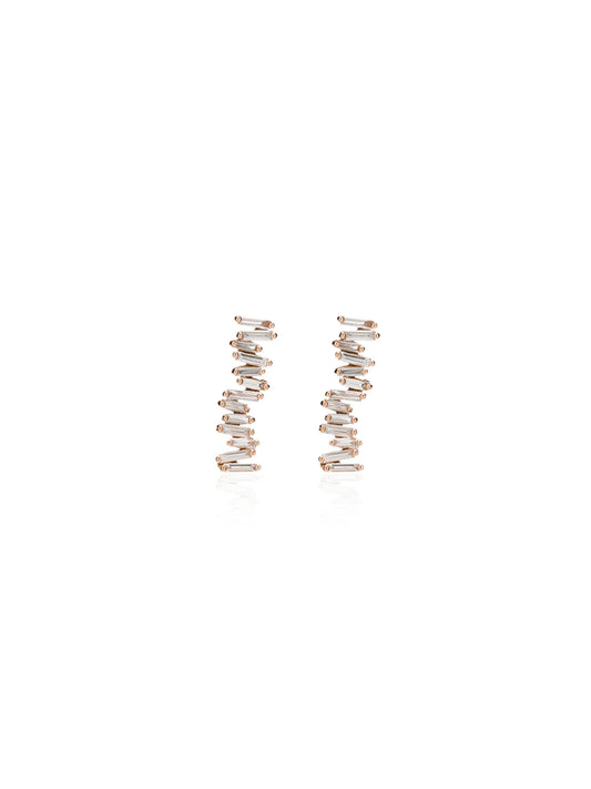 18kt rose gold Fireworks diamond earrings