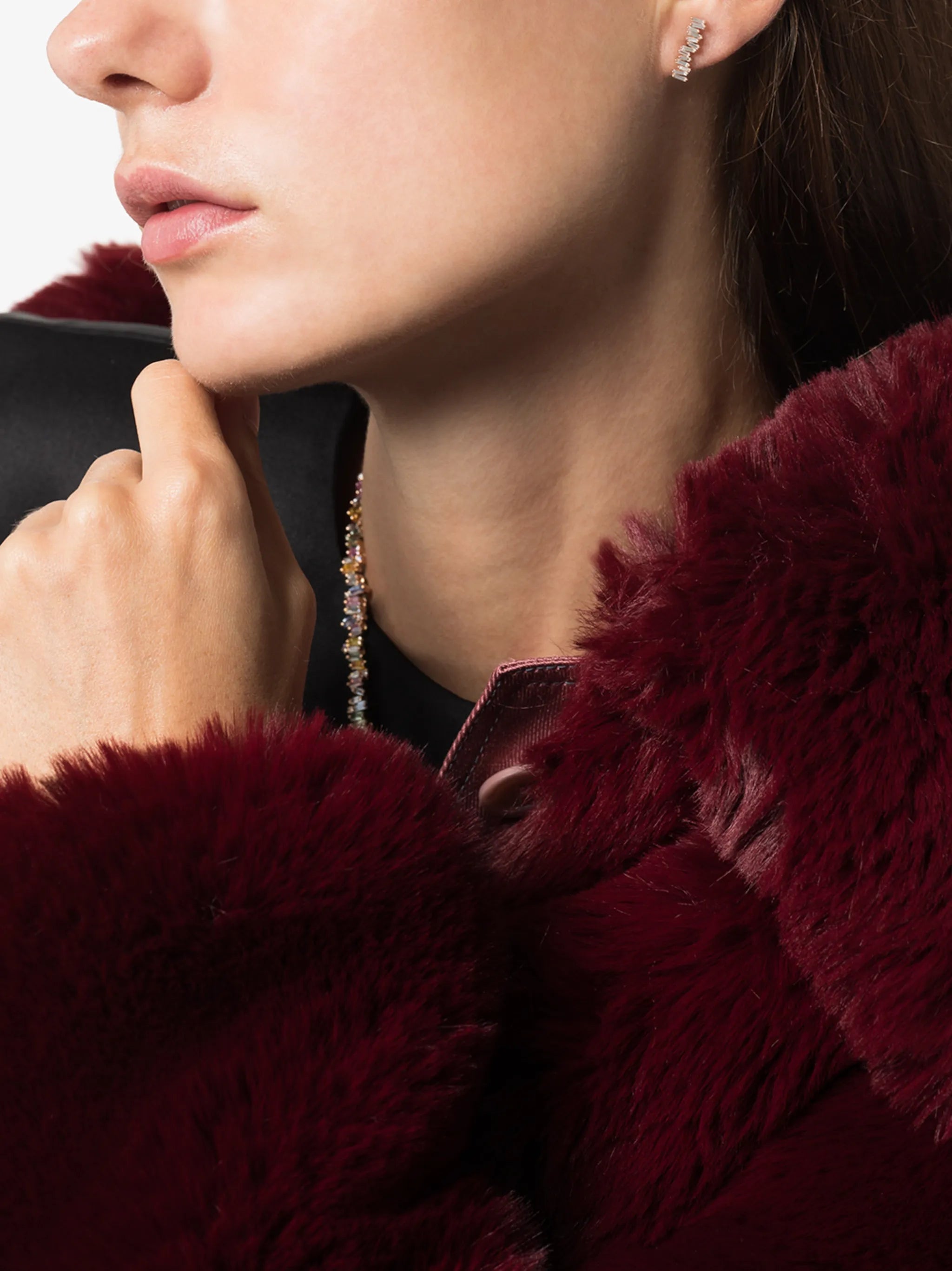 18kt rose gold Fireworks diamond earrings