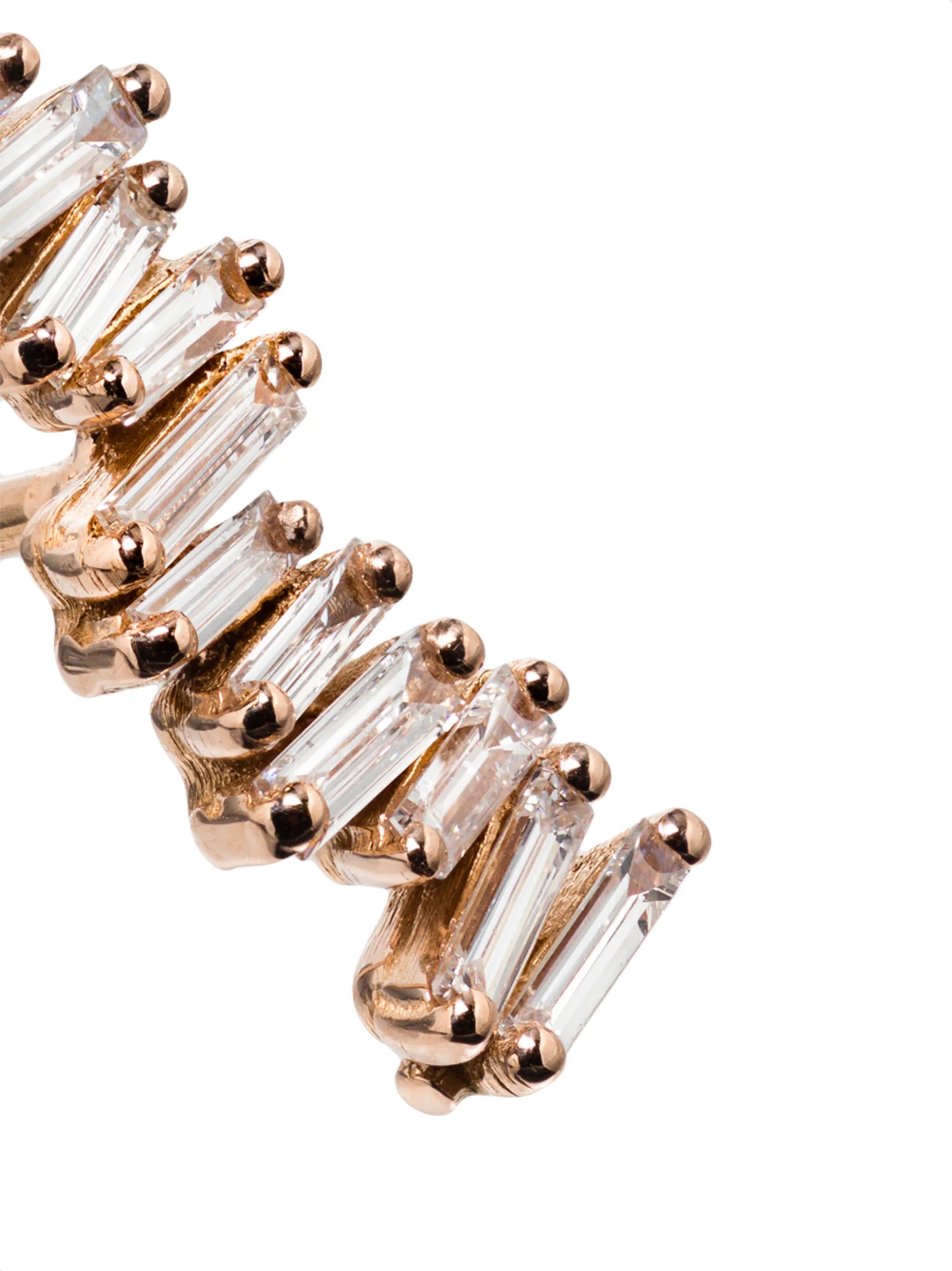 18kt rose gold Fireworks diamond earrings
