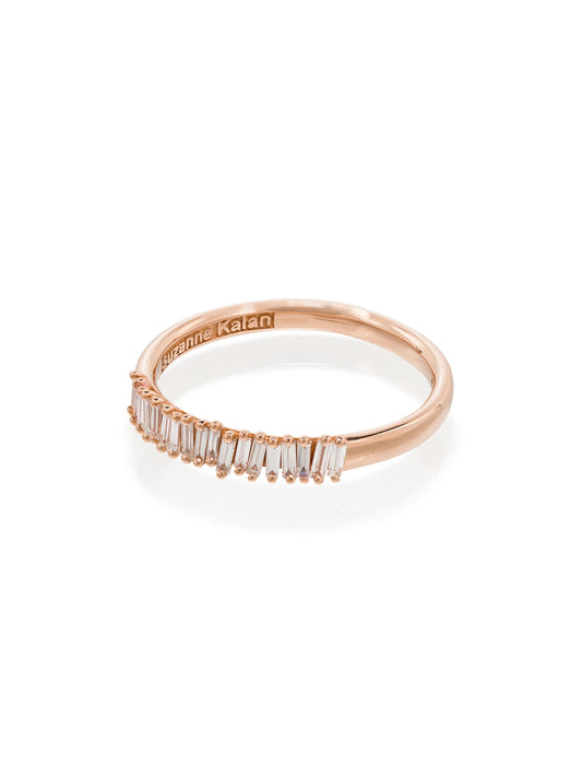 18kt rose gold Half Eternity diamond ring