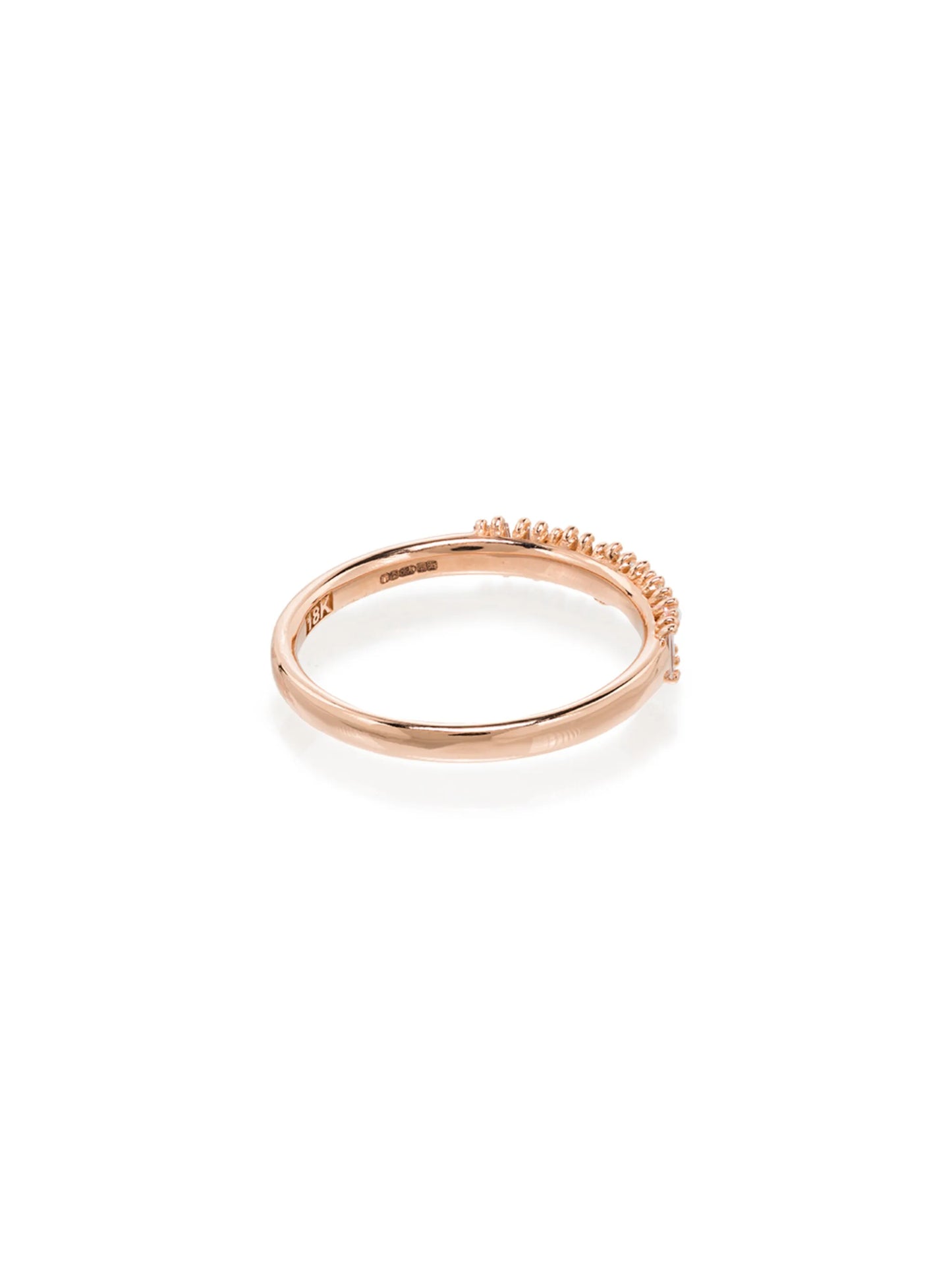 18kt rose gold Half Eternity diamond ring