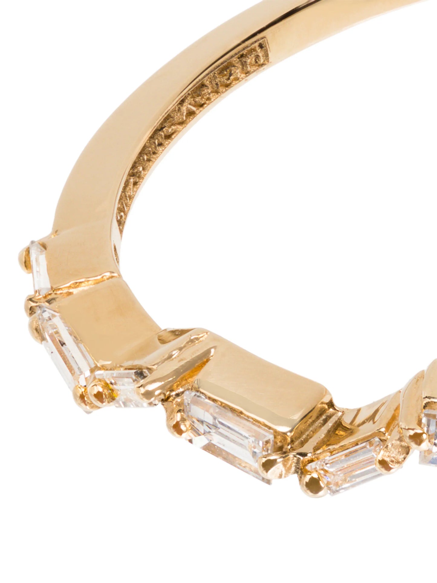 18kt yellow gold baguette diamond ring