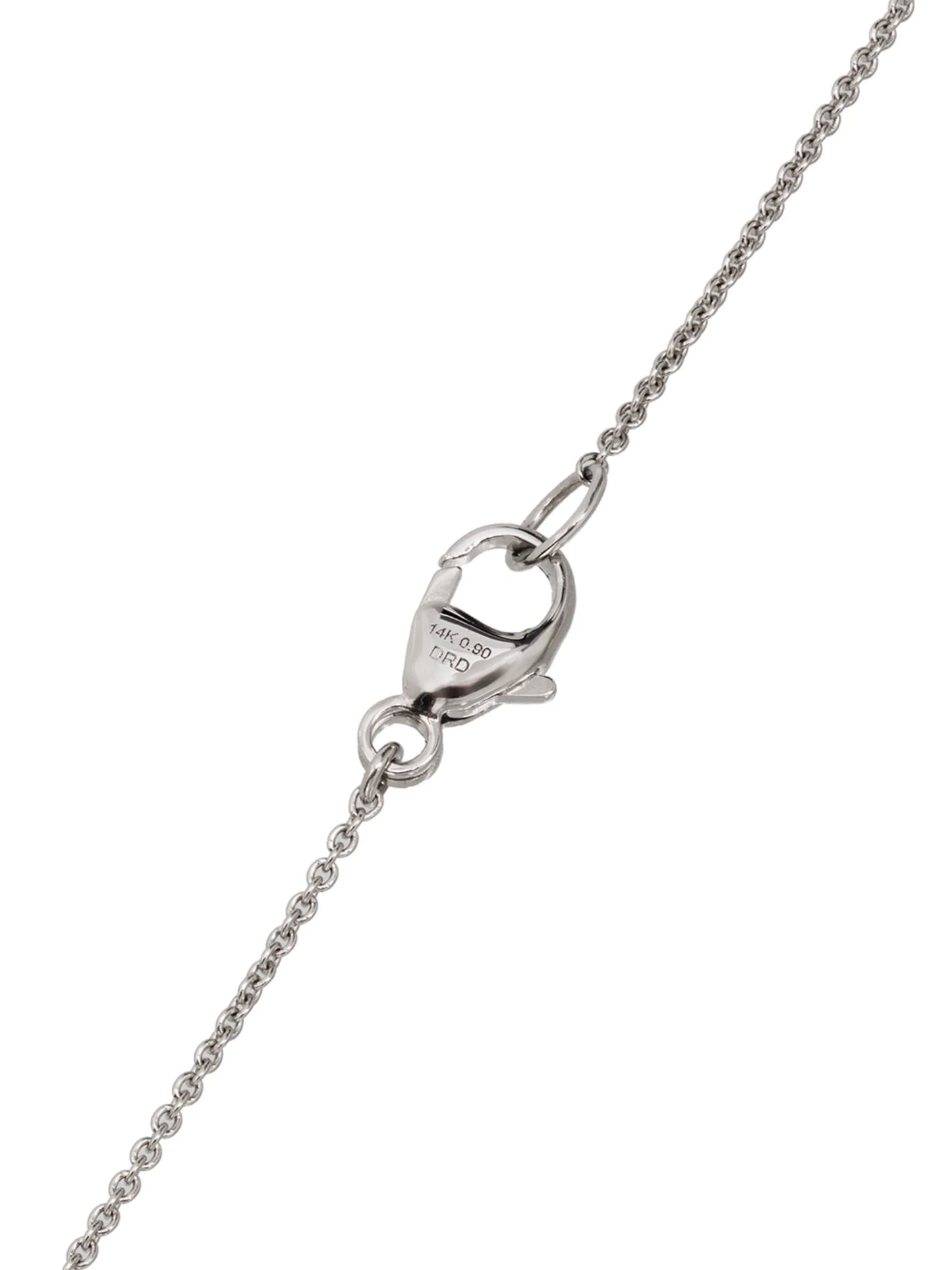 14kt white gold and diamond half chain necklace