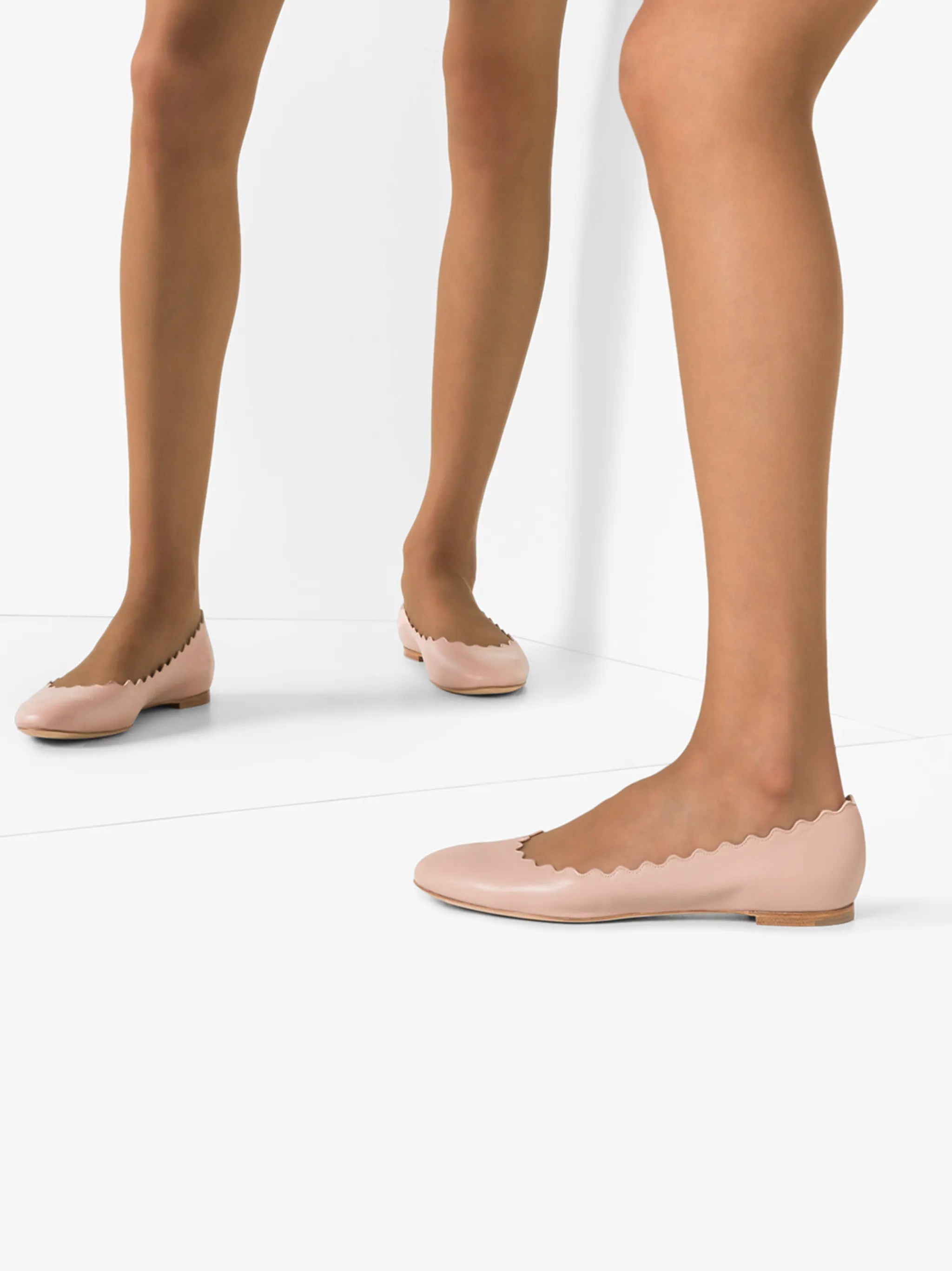 Lauren leather ballerina shoes