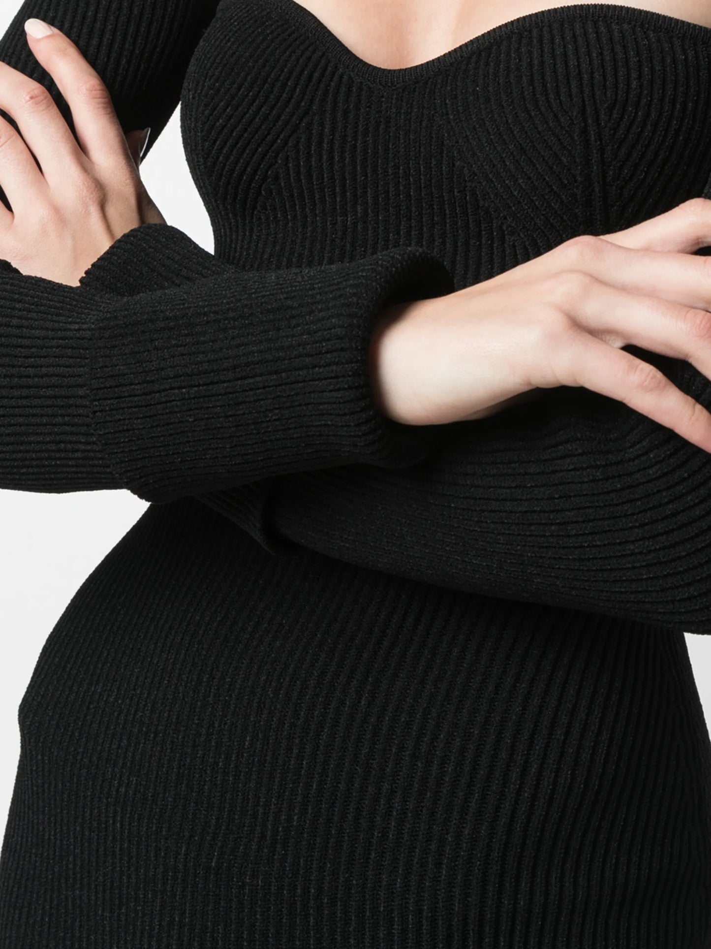 Beth ribbed-knit dress
