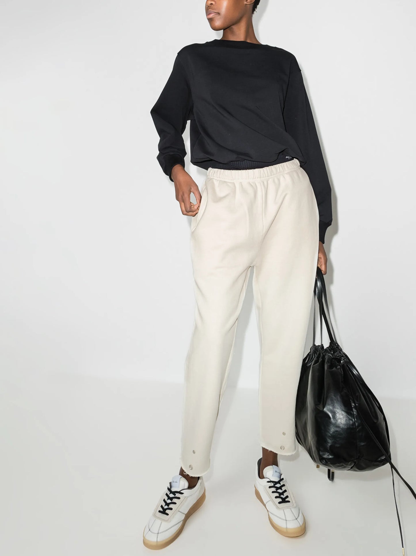 elasticated cotton track pants