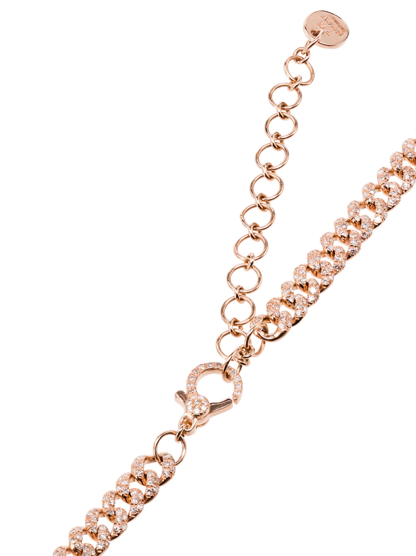 18K rose gold mini diamond choker