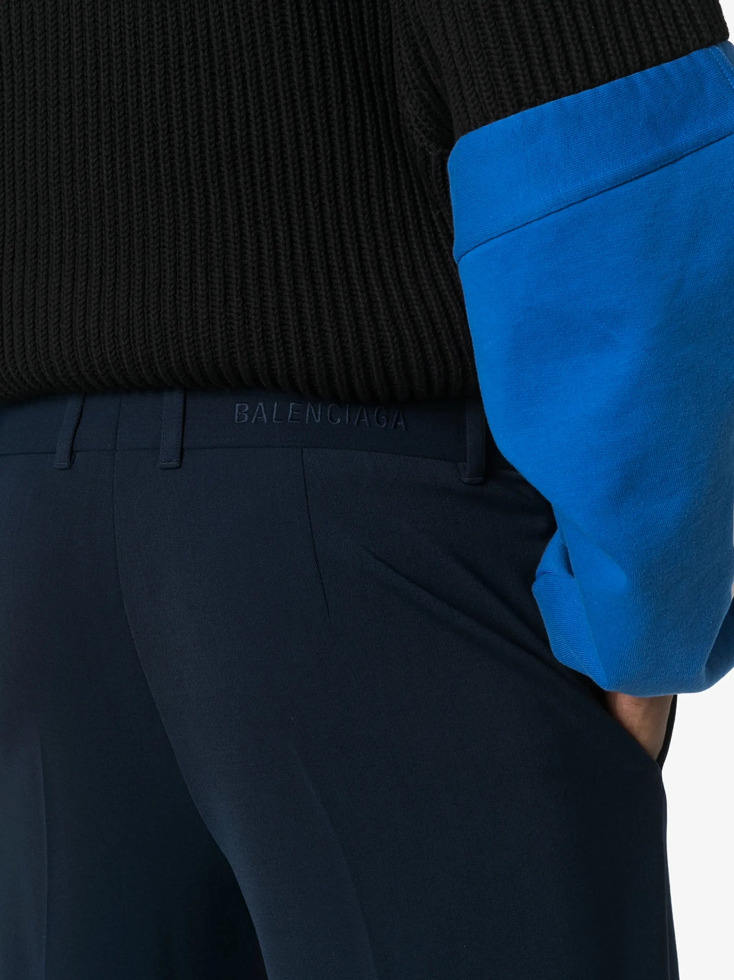 tailored straight-leg trousers